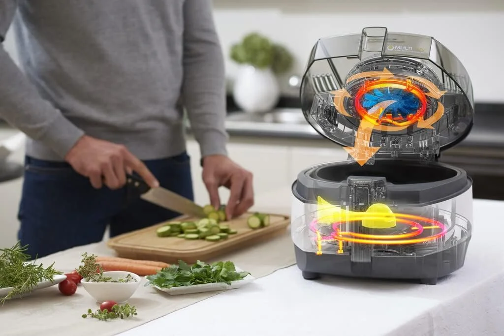 سرخ کن چند منظوره De'Longhi MultiFry با سیستم گرمایش فراگیر، پخت و پز چندگانه، گریل کردن، برشته کردن، کباب کردن، پختن، نان تست کردن، ظرفیت 1.5 کیلوگرم، قابل برنامه ریزی، FH1175/2، سفید و مشکی سرخ کن چند منظوره De'Longhi MultiFry با سیستم گرمایش فراگیر، پخت و پز چندگانه، گریل کردن، برشته کردن، کباب کردن، پختن، نان تست کردن، ظرفیت 1.5 کیلوگرم، قابل برنامه ریزی، FH1175/2، سفید و مشکی