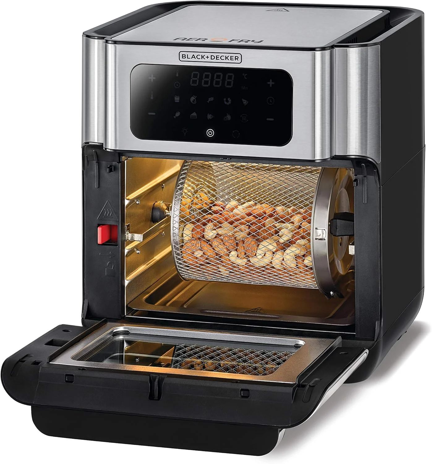 سرخ کن بدون روغن و فر بلک اند دکر 12 لیتری، 1500 وات با تکنولوژی Rapid Air Convection، کنترل دمای دیجیتال، تایمر 90 دقیقه ای، 10 حالت از پیش تعیین شده، ظرفیت مناسب خانواده، پخت و پز بدون روغن، نقره ای - AOF100-B5 سرخ کن بدون روغن و فر بلک اند دکر 12 لیتری، 1500 وات با تکنولوژی Rapid Air Convection، کنترل دمای دیجیتال، تایمر 90 دقیقه ای، 10 حالت از پیش تعیین شده، ظرفیت مناسب خانواده، پخت و پز بدون روغن، نقره ای - AOF100-B5
