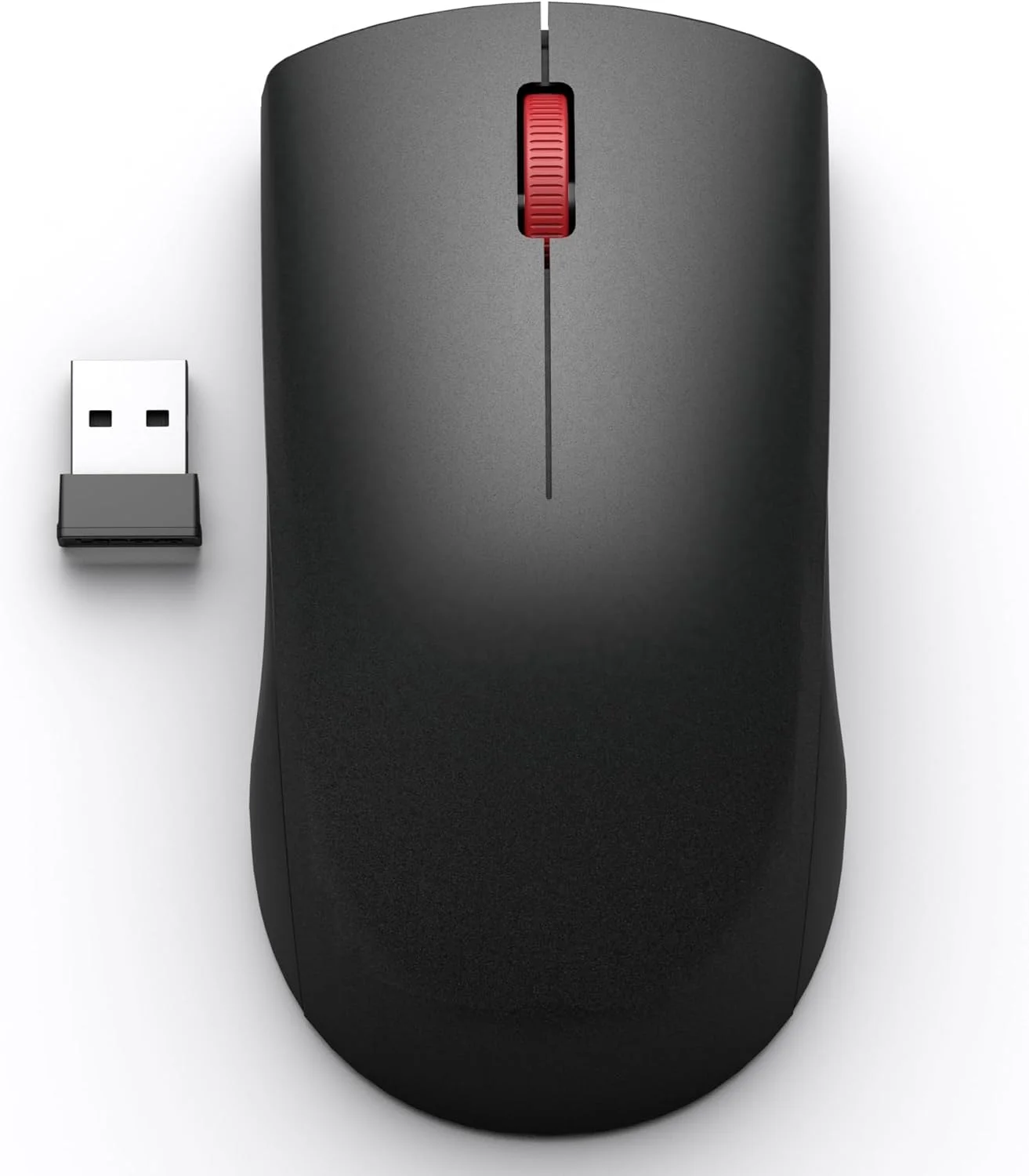 موس بی سیم لنوو (WL150) - موس ارگونومیک 2.4G Nano USB-A – 3 میلیون کلیک، 1000 DPI، طراحی بی سیم قابل حمل و جمع و جور، موس USB برای MacBook، لپ تاپ، PC، Chromebook، نوت بوک، مشکی