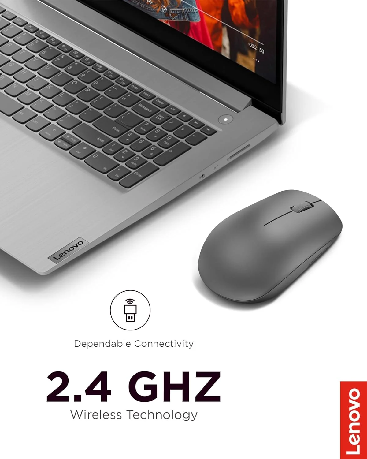 موس بی سیم لنوو 530 (گرافیتی) به همراه باتری GY50Z49089 موس بی سیم لنوو 530 (گرافیتی) به همراه باتری GY50Z49089