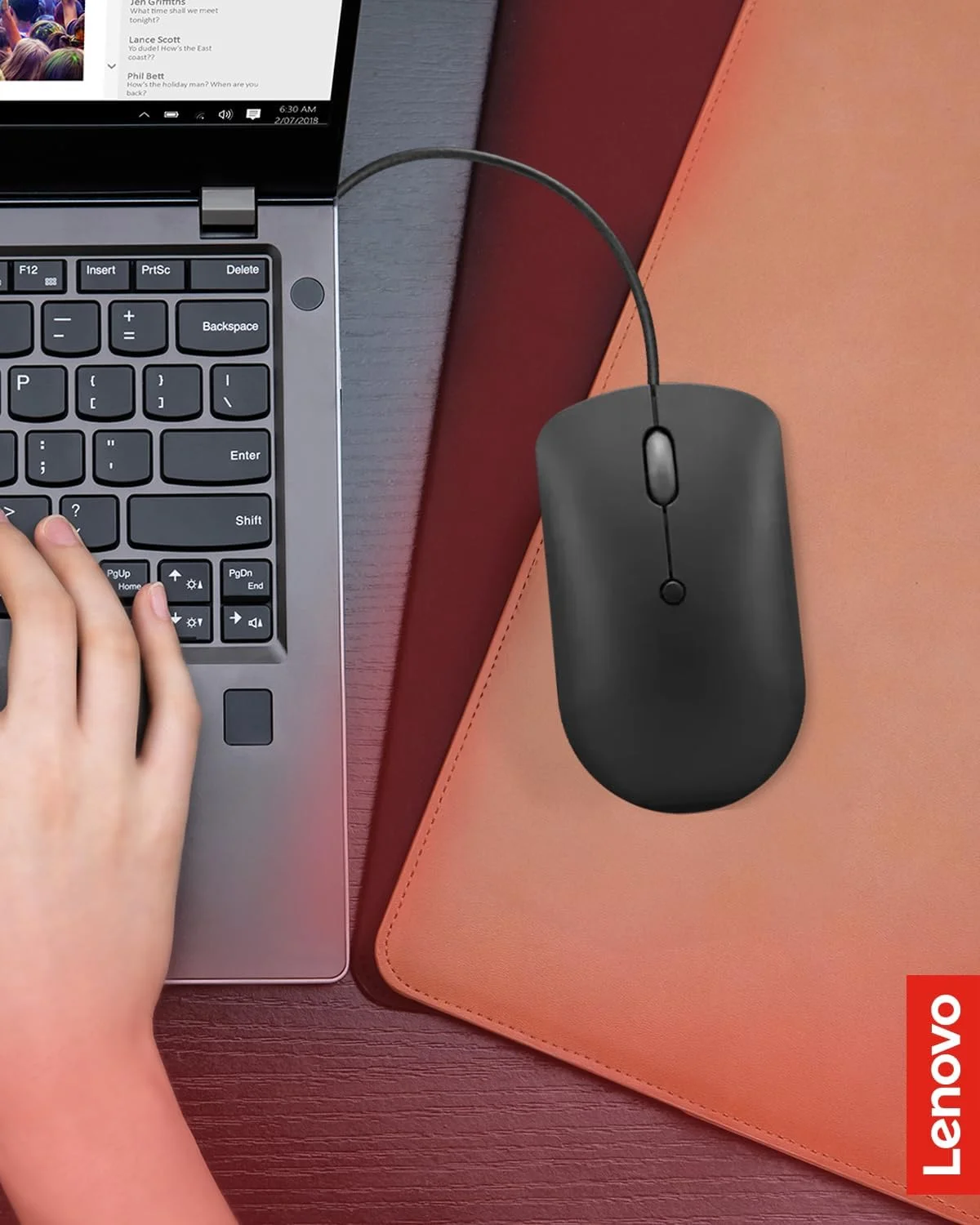 موس سیم دار جمع و جور لنوو 400 USB-C، موس USB 4 دکمه برای لپ تاپ و کامپیوتر، DPI قابل تنظیم 2400، مناسب برای دست چپ یا راست، GY51D20875، مشکی موس سیم دار جمع و جور لنوو 400 USB-C، موس USB 4 دکمه برای لپ تاپ و کامپیوتر، DPI قابل تنظیم 2400، مناسب برای دست چپ یا راست، GY51D20875، مشکی