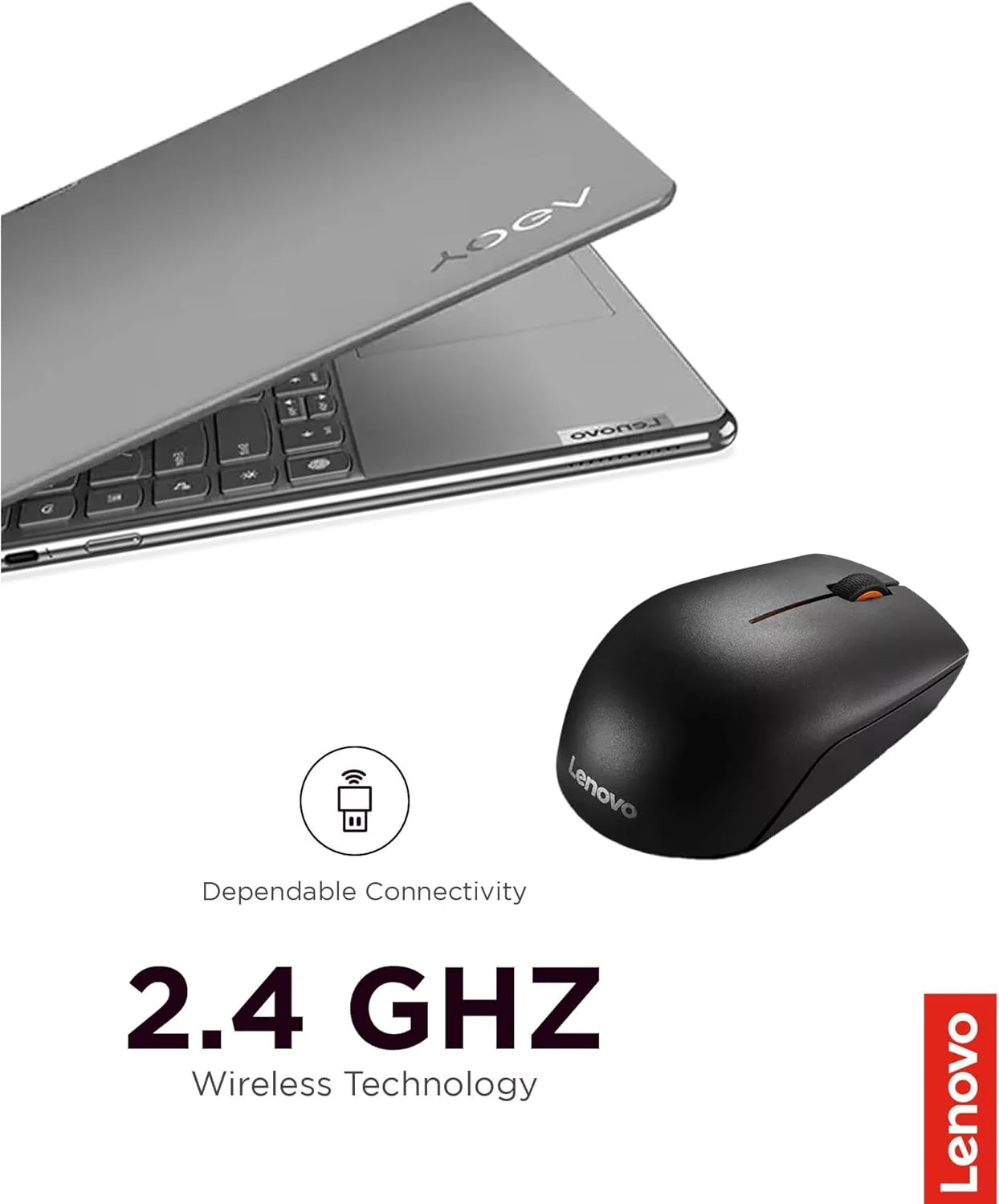 ماوس بی سیم جمع و جور لنوو 300 مدل GX30K79401، مشکی، 32x56x98 ماوس بی سیم جمع و جور لنوو 300 مدل GX30K79401، مشکی، 32x56x98