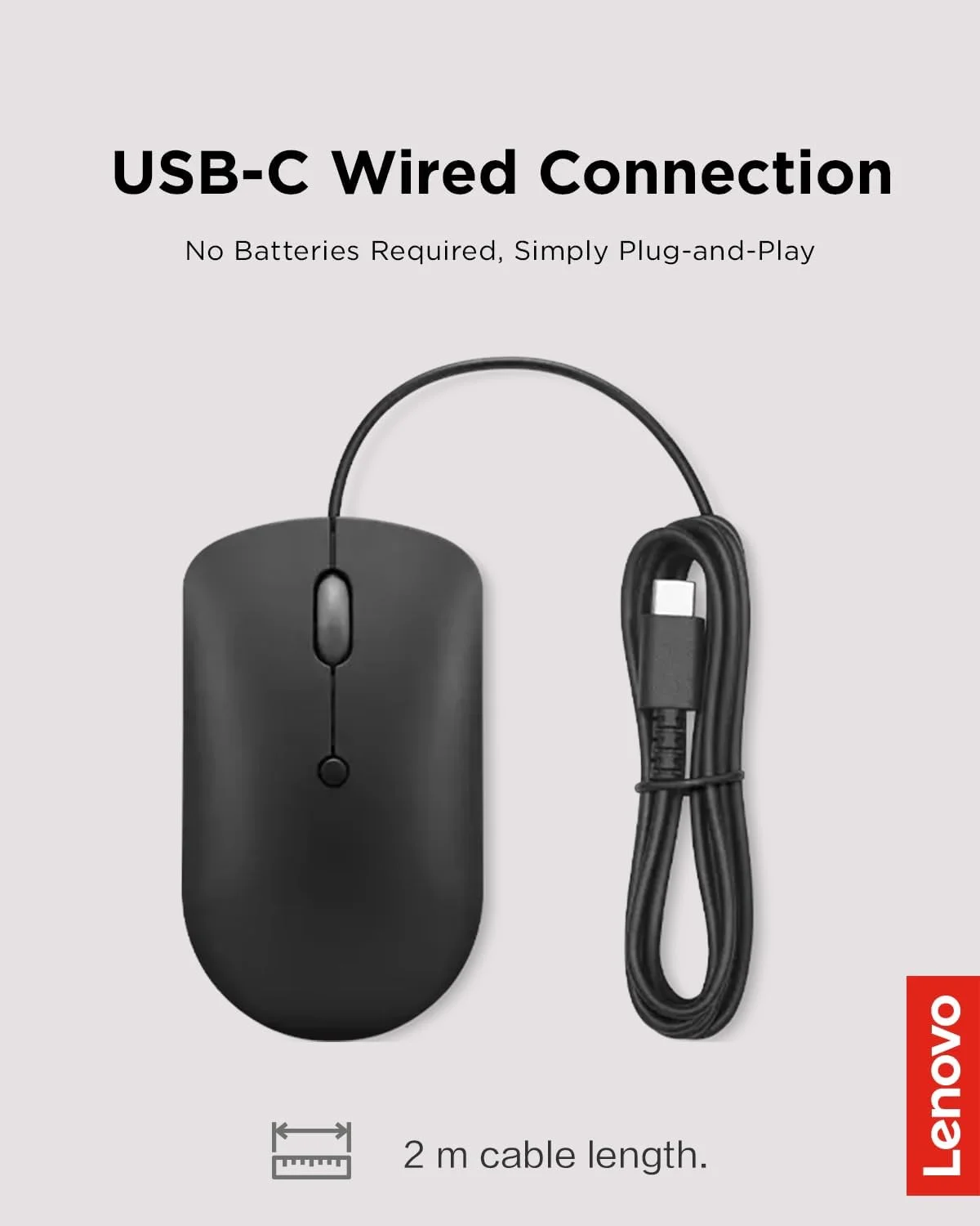 موس سیم دار جمع و جور لنوو 400 USB-C، موس USB 4 دکمه برای لپ تاپ و کامپیوتر، DPI قابل تنظیم 2400، مناسب برای دست چپ یا راست، GY51D20875، مشکی موس سیم دار جمع و جور لنوو 400 USB-C، موس USB 4 دکمه برای لپ تاپ و کامپیوتر، DPI قابل تنظیم 2400، مناسب برای دست چپ یا راست، GY51D20875، مشکی