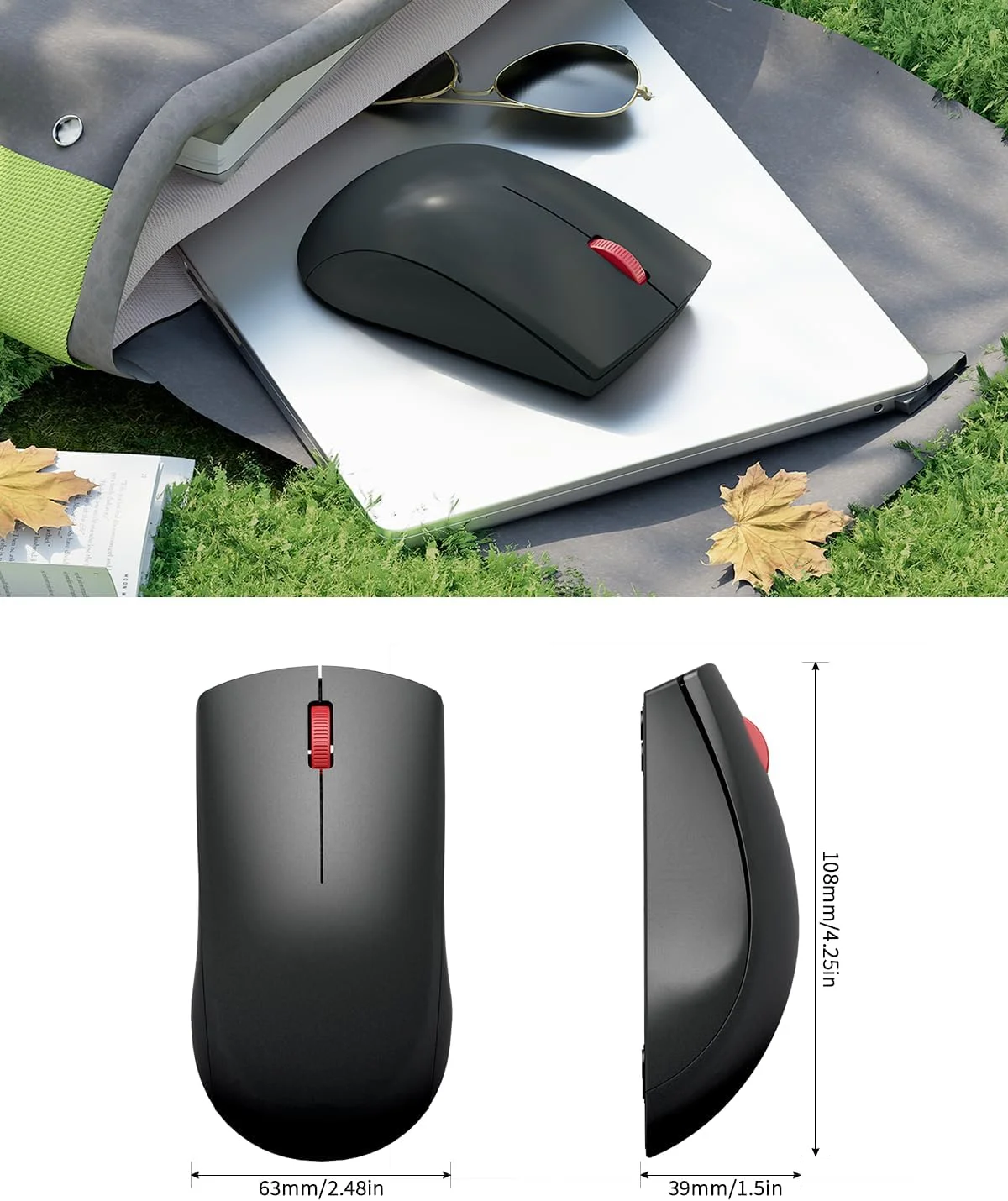 موس بی سیم لنوو (WL150) - موس ارگونومیک 2.4G Nano USB-A – 3 میلیون کلیک، 1000 DPI، طراحی بی سیم قابل حمل و جمع و جور، موس USB برای MacBook، لپ تاپ، PC، Chromebook، نوت بوک، مشکی موس بی سیم لنوو (WL150) - موس ارگونومیک 2.4G Nano USB-A – 3 میلیون کلیک، 1000 DPI، طراحی بی سیم قابل حمل و جمع و جور، موس USB برای MacBook، لپ تاپ، PC، Chromebook، نوت بوک، مشکی