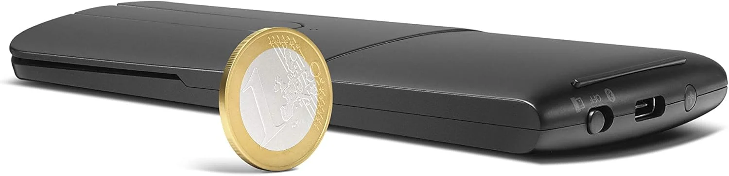 موس کامپیوتر Lenovo Yoga برای PC، لپ تاپ، کامپیوتر با ویندوز یا کروم - گیرنده نانو بی سیم 2.4 گیگاهرتز و بلوتوث 5.0 - طراحی ارگونومیک V شکل - قابلیت چرخش و تخت شدن - دارای نشانگر لیزری داخلی - مشکی سایه