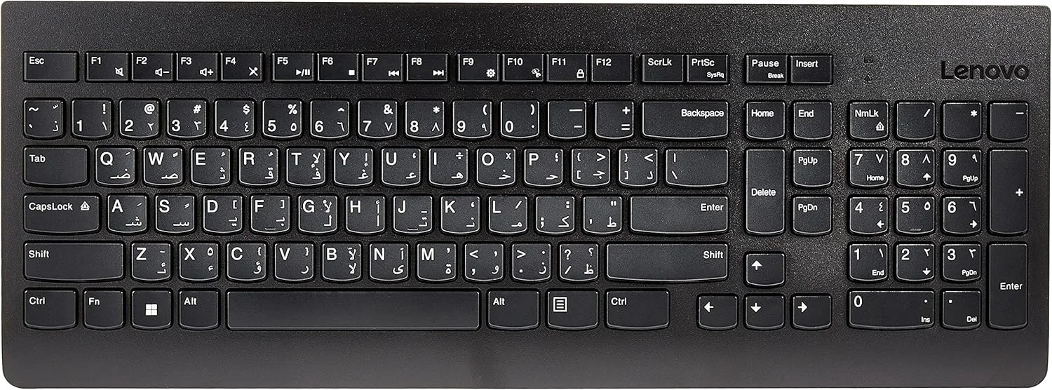 مجموعه کیبورد و ماوس بی سیم لنوو Essential - عربی 470 مجموعه کیبورد و ماوس بی سیم لنوو Essential - عربی 470