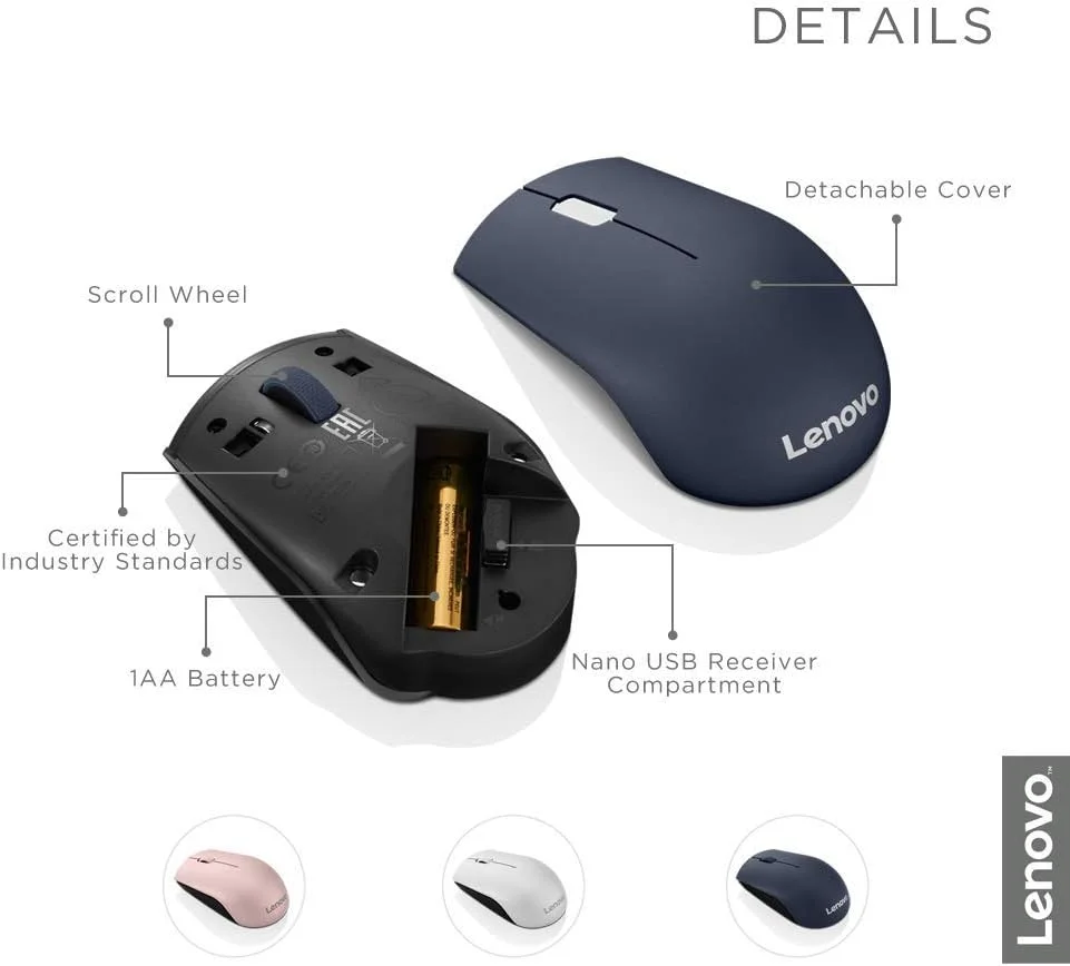 موس بی سیم لنوو 520 (آبی تیره) موس بی سیم لنوو 520 (آبی تیره)