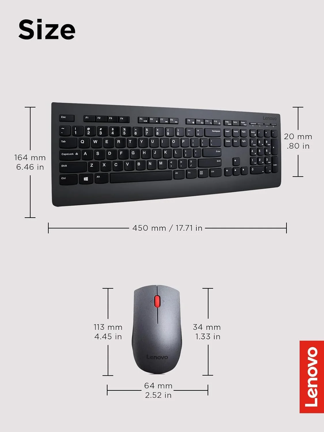 ترکیب کیبورد و ماوس لنوو با طراحی شیک و اندازه کامل، کیفیت فوق العاده ای را ارائه می دهد ترکیب کیبورد و ماوس لنوو با طراحی شیک و اندازه کامل، کیفیت فوق العاده ای را ارائه می دهد