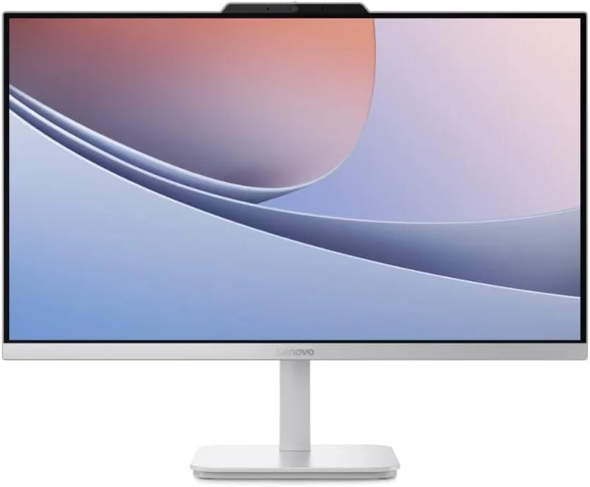 کامپیوتر همه کاره لنوو AIO A100 - صفحه نمایش 23.8 اینچی FHD IPS، پردازنده Intel N100 (جایگزین i3)، رم 16 گیگابایتی DDR4، حافظه SSD 512 گیگابایتی، Wi-Fi 6، ویندوز 11 پرو، کیبورد و ماوس سیمی، 1 سال گارانتی لنوو (خاکستری ابری)