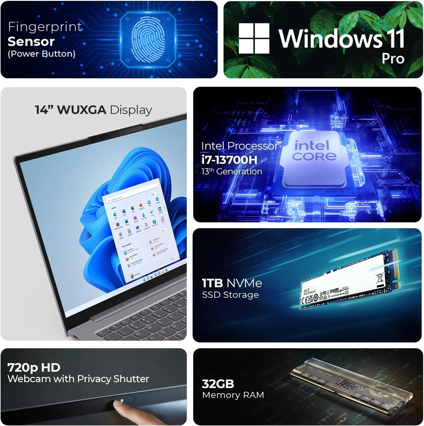 لپ تاپ تجاری لنوو ThinkBook 14 Gen 6 - پردازنده نسل سیزدهم Intel Core i7-13700H، گرافیک Intel Iris Xe، ویندوز 11 پرو (شامل پایه لپ تاپ First Wave + ماوس + آنتی ویروس + ماوس پد) (32 گیگابایت رم | 1 ترابایت SSD)