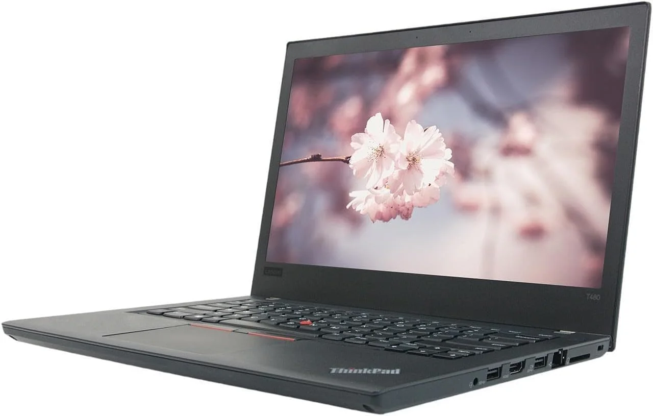 لپ تاپ تجاری لنوو ThinkPad T480 (بازسازی شده) | پردازنده Intel Core i5 نسل هشتم | 16 گیگابایت رم | 256 گیگابایت SSD | ویندوز 10 پرو | صفحه نمایش 14.1 اینچی غیر لمسی | مشکی
