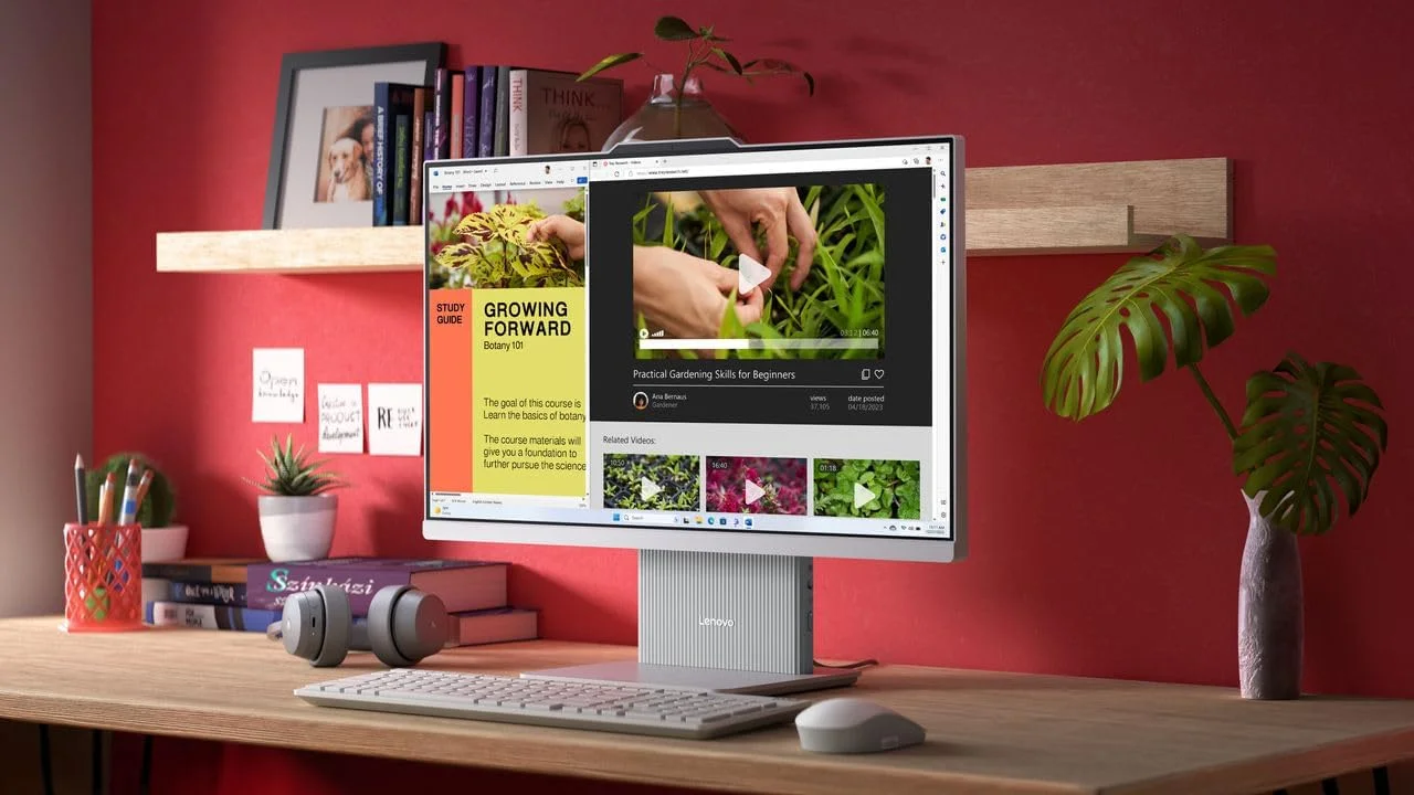 کامپیوتر همه کاره لنوو AIO 24IRH9 با صفحه نمایش لمسی 23.8 اینچی FHD Anti Glare IPS 100Hz، پردازنده Core i5-13420H، رم 16 گیگابایتی، حافظه SSD 512 گیگابایتی، گرافیک یکپارچه UHD، بلندگوهای 2X3W HARMAN، کیبورد و ماوس بی سیم انگلیسی-عربی، ویندوز 11، خاکستری ابری [F0HN00FBAX]