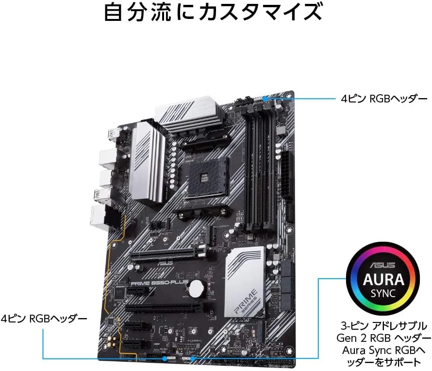 مادربرد ایسوس مدل PRIME B550-PLUS سوکت (PC) AM4 فرم فاکتور (جزئیات) ATX چیپست AMD