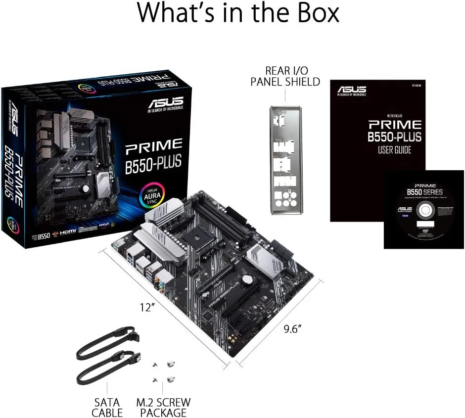 مادربرد ایسوس مدل PRIME B550-PLUS سوکت (PC) AM4 فرم فاکتور (جزئیات) ATX چیپست AMD
