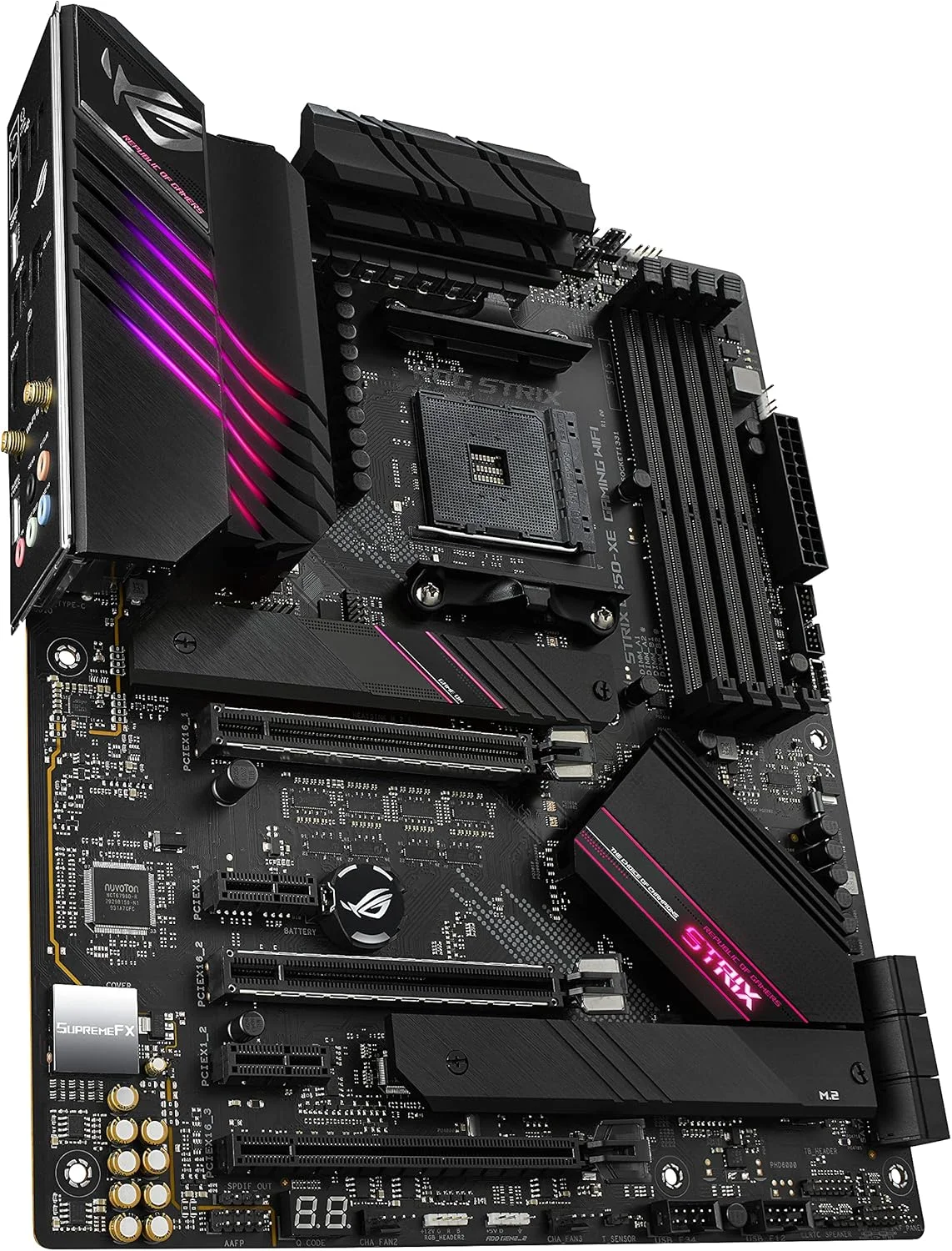 مادربرد ASUS ROG STRIX B550-XE WIFI (AMD B550) Ryzen AM4 ATX PCIe 4.0، WiFi 6 (802.11ax)، 2 اسلات M.2 داخلی 4 اسلات M.2، SATA 6 Gbps، USB 3.2 Gen 2 RGB مادربرد ASUS ROG STRIX B550-XE WIFI (AMD B550) Ryzen AM4 ATX PCIe 4.0، WiFi 6 (802.11ax)، 2 اسلات M.2 داخلی 4 اسلات M.2، SATA 6 Gbps، USB 3.2 Gen 2 RGB