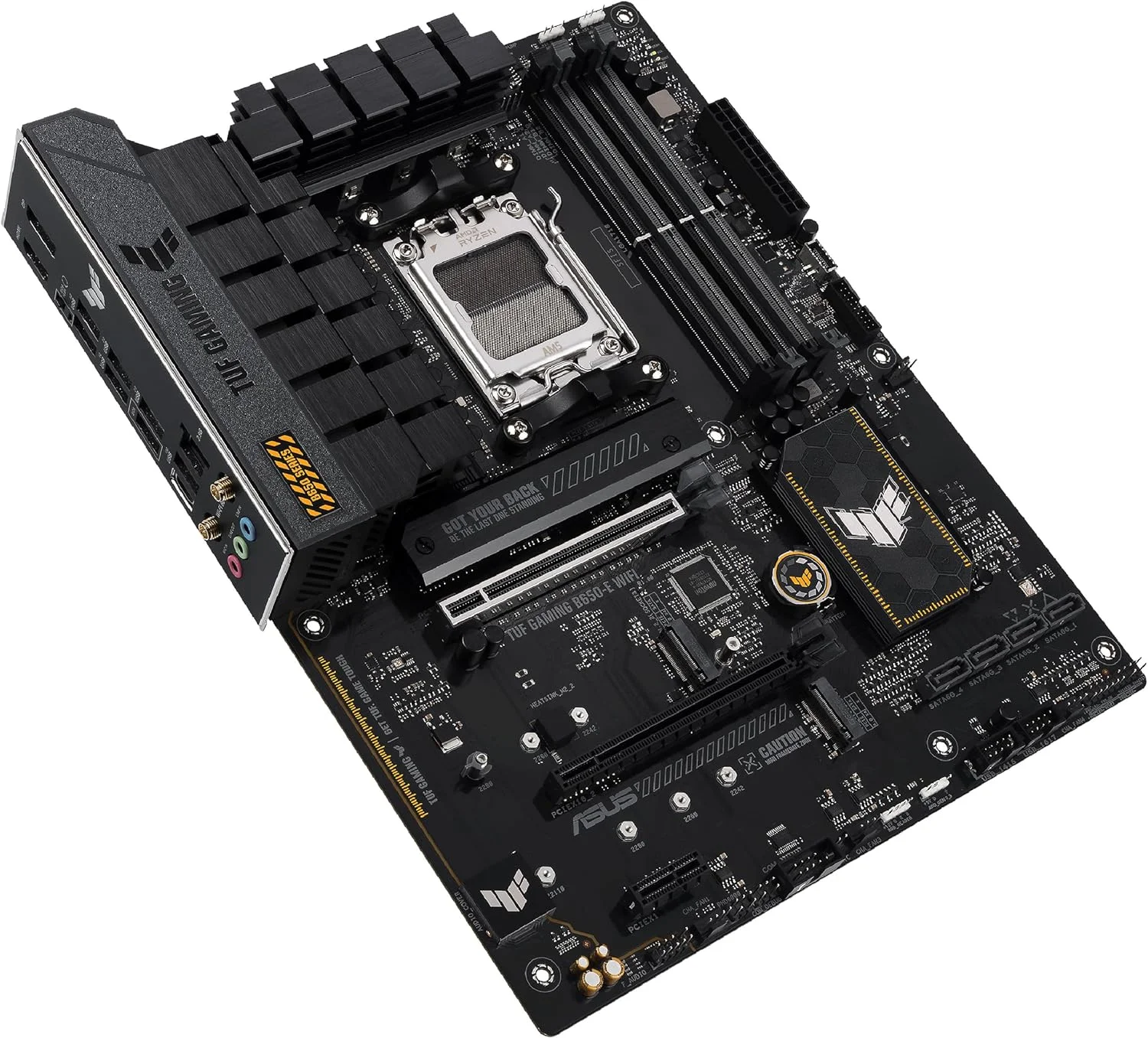 مادربرد ایسوس TUF Gaming B650-E WIFI AMD B650 AM5 DDR5 8000 DP HDMI 3x M2 USB3.2 WiFi 6E + BT AURA RGB 2.5Gbit LAN ATX ASUS TUF PROTECTION, ASUS Q-Design, Armoury Crate
