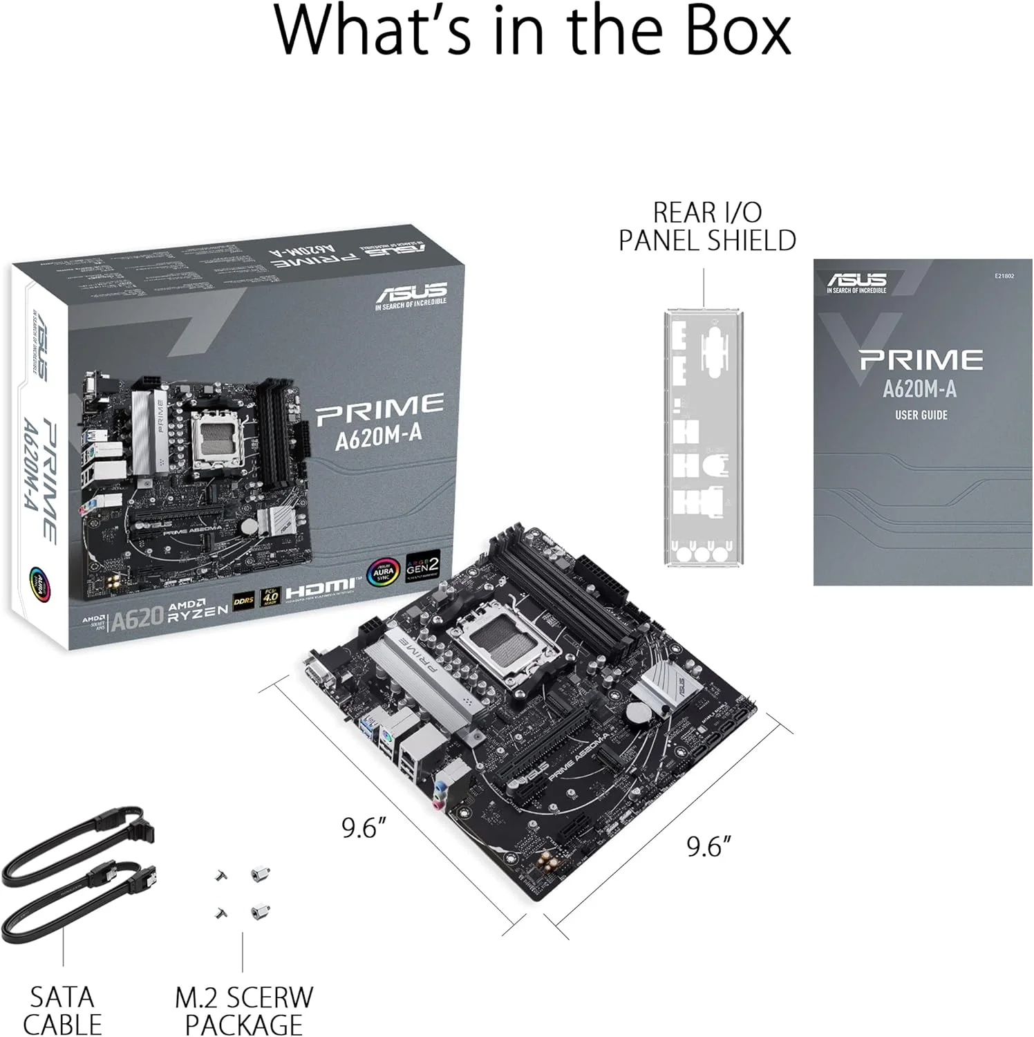 مادربرد تجاری ASUS Prime A620M-A-CSM AMD AM5 (Ryzen 7000) mATX (PCIe 4.0، DDR5، 2xM.2 Slots، 1Gb LAN، DisplayPort/HDMI، پورت های USB 3.2 Gen 1، USB Type-C جلو، BIOS Flashback، هدر RGB، ACCE) مادربرد تجاری ASUS Prime A620M-A-CSM AMD AM5 (Ryzen 7000) mATX (PCIe 4.0، DDR5، 2xM.2 Slots، 1Gb LAN، DisplayPort/HDMI، پورت های USB 3.2 Gen 1، USB Type-C جلو، BIOS Flashback، هدر RGB، ACCE)