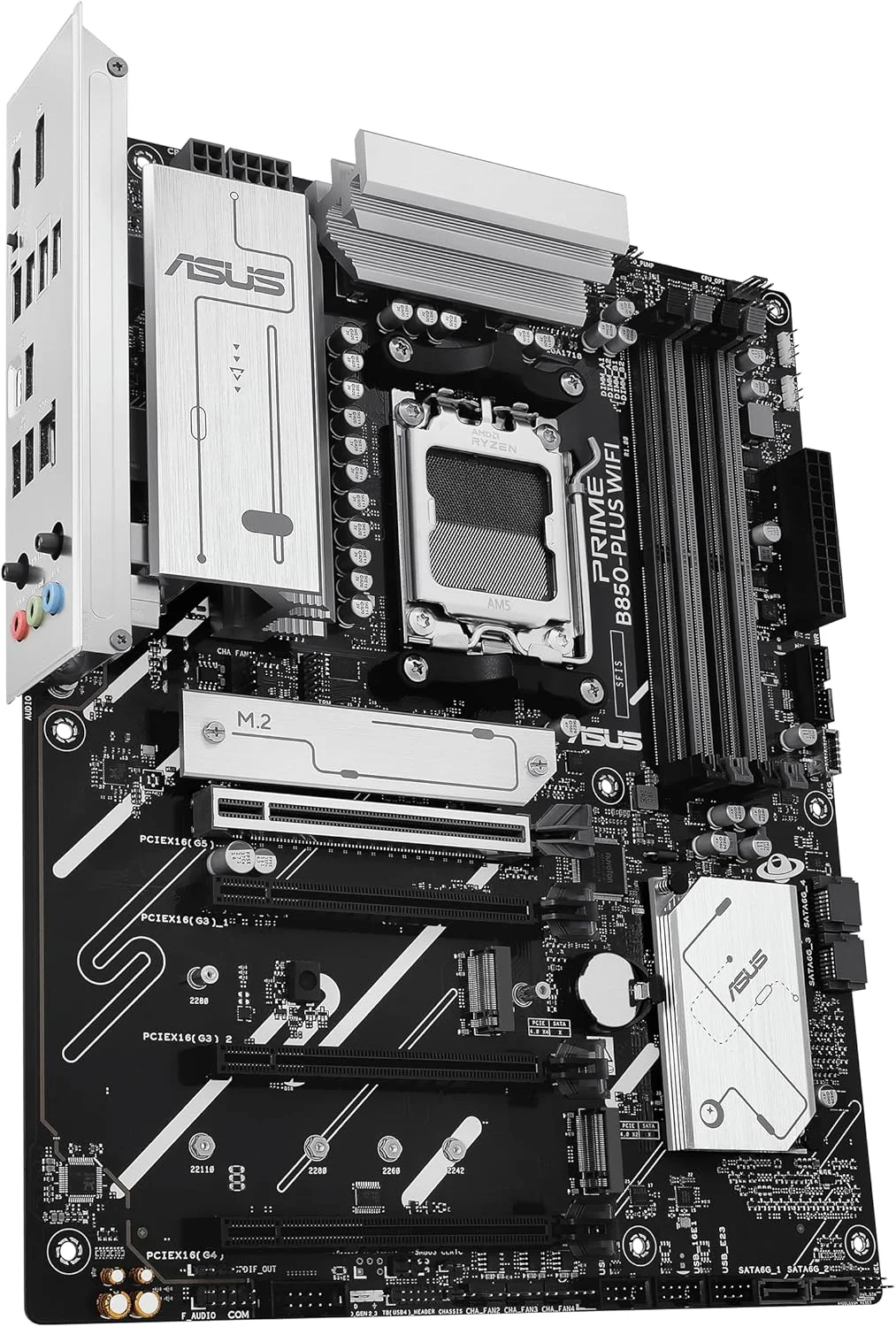 مادربرد ایسوس پرایم B850-PLUS WiFi AMD AM5 AMD B850 ATX، DDR5، آماده PCIe 5.0، 3X M.2، Wi-Fi 6E، LAN 2.5 گیگابیتی، DisplayPort، HDMI™، USB 10Gbps Type-A & Type-C®، BIOS Flashback™، Aura Sync، AI Advisor