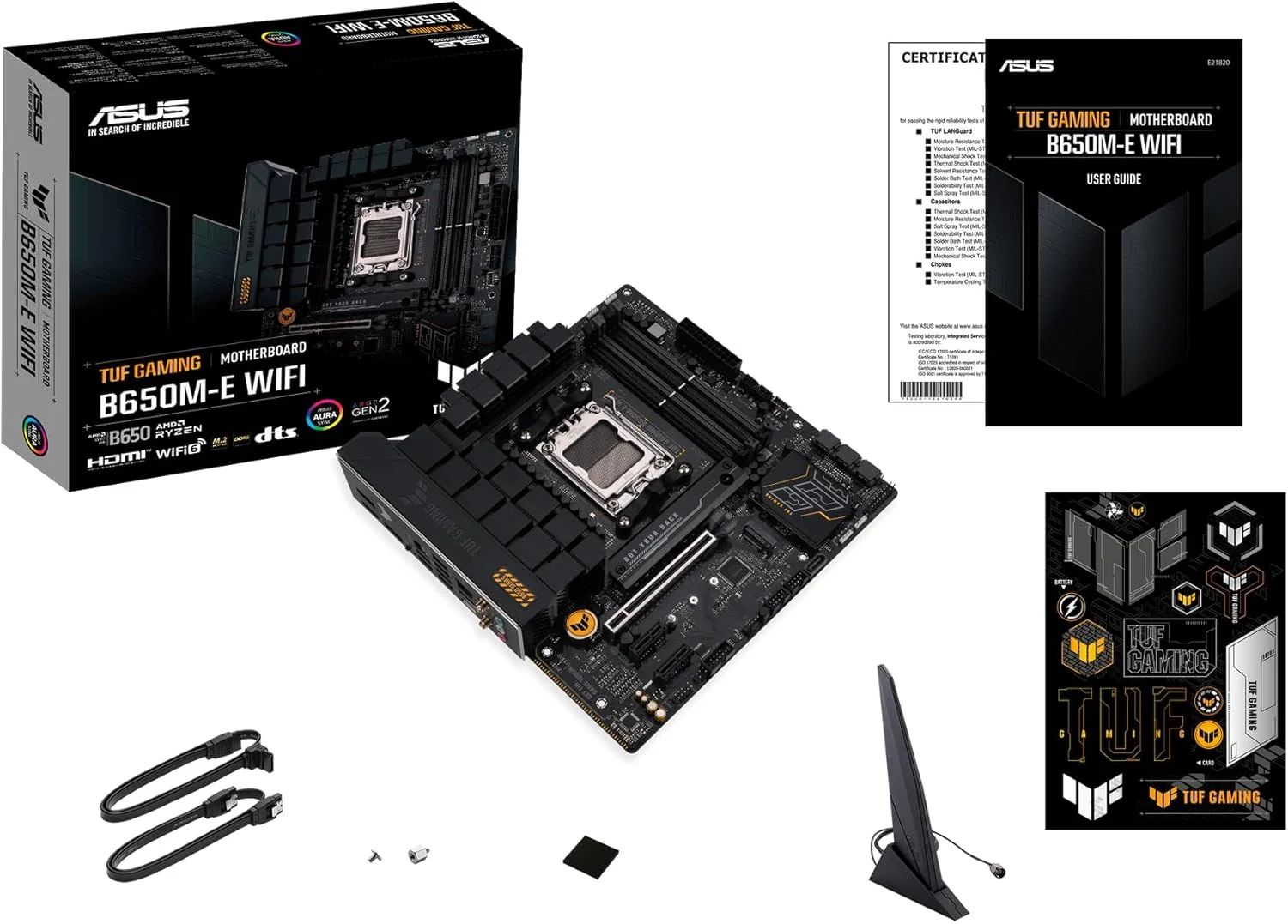 مادربرد ASUS TUF GAMING B650M-E WIFI Micro-ATX: DDR5، PCIe 4.0 M.2، اترنت Realtek 2.5Gb، 8 پورت USB پشتی، 7 پورت USB جلویی، صدای فراگیر Realtek 7.1، Aura Sync - مشکی مادربرد ASUS TUF GAMING B650M-E WIFI Micro-ATX: DDR5، PCIe 4.0 M.2، اترنت Realtek 2.5Gb، 8 پورت USB پشتی، 7 پورت USB جلویی، صدای فراگیر Realtek 7.1، Aura Sync - مشکی