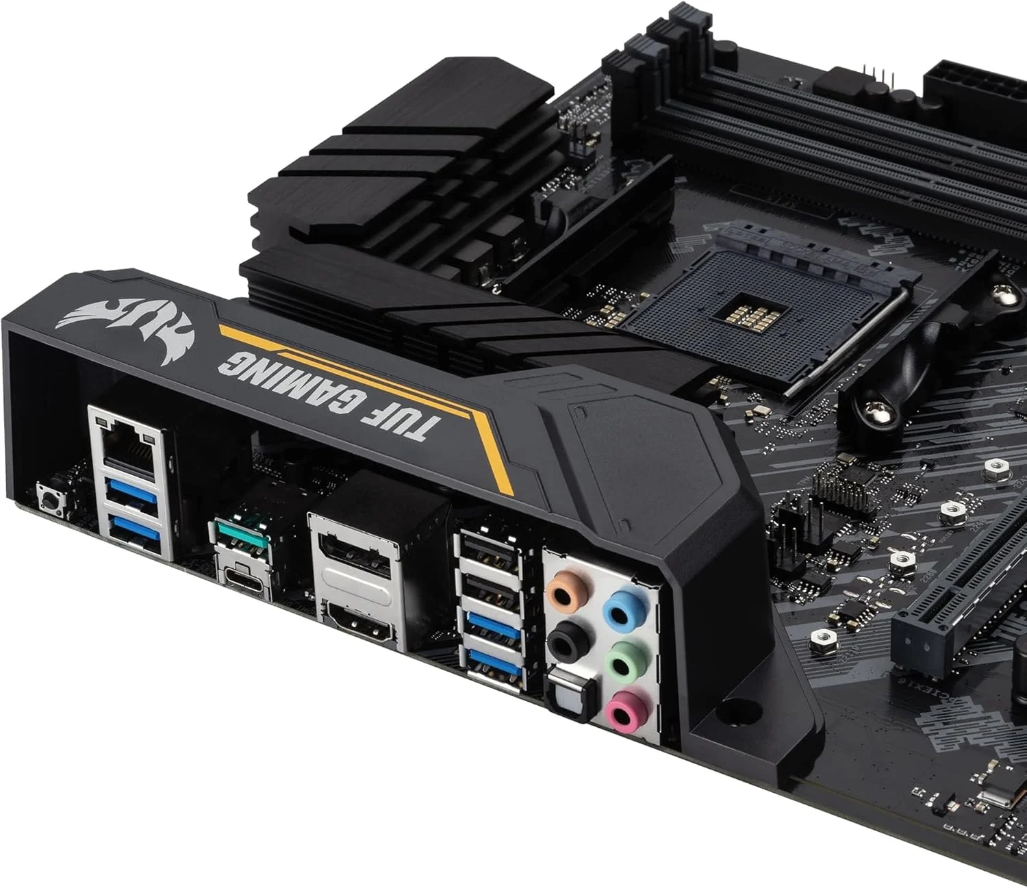مادربرد گیمینگ ASUS TUF GAMING B450-PLUS II (AMD B450) (AM4) ATX با دو M.2، HDMI، DisplayPort، USB 3.2 Gen 2 Type-A و Type-C و Aura Sync RGB