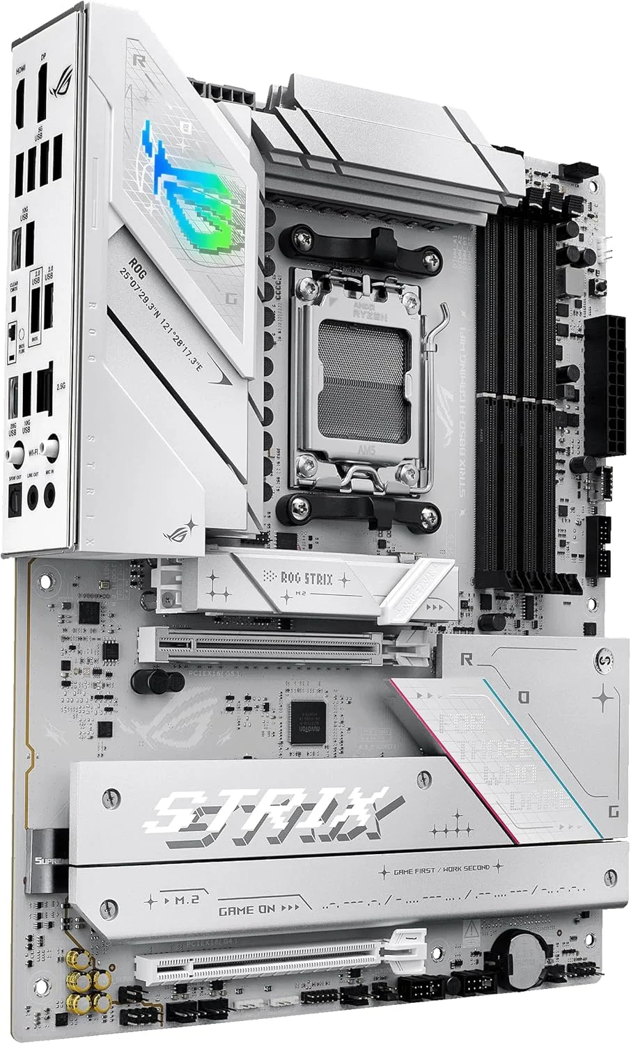 مادربرد گیمینگ ایسوس ROG Strix B850-A Gaming WiFi، AMD ATX، دارای 14+2+2 فاز قدرت، DDR5، PCIe 5.0، 4 اسلات M.2، WiFi 7، مشاور هوش مصنوعی، شبکه هوش مصنوعی II