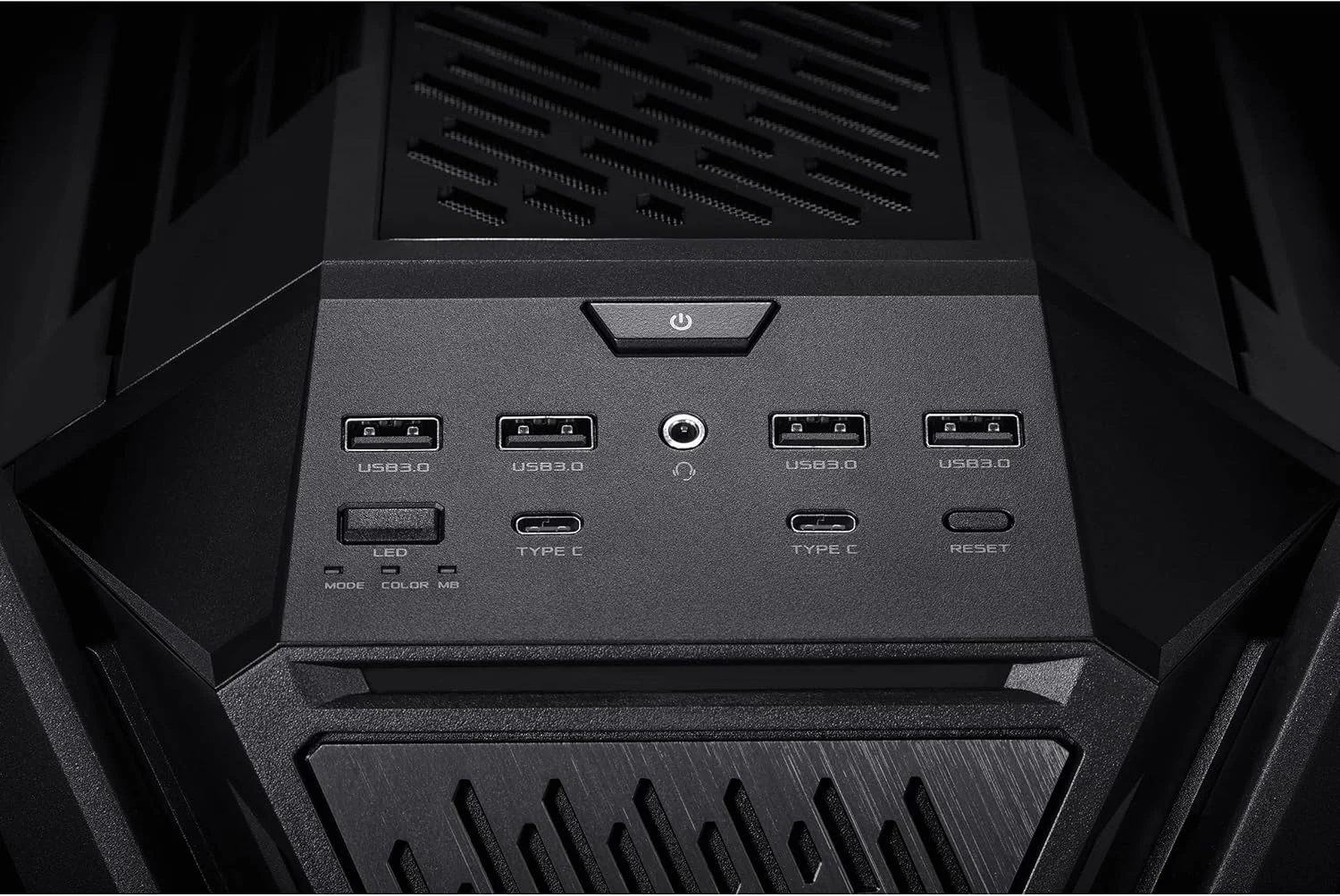 کیس کامپیوتر ASUS ROG Hyperion GR701 BTF Edition E-ATX، طراحی کانکتورهای مخفی مادربرد، رادیاتور دوگانه 420 میلی‌متری، 4 عدد فن 140 میلی‌متری، نگهدارنده فلزی GPU، محل نگهداری قطعات، هاب فن ARGB، شارژ سریع 60 واتی