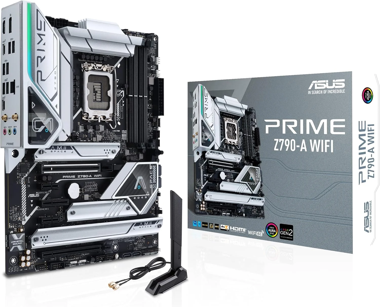 مادربرد ایسوس پرایم Z790-A WiFi 6E LGA 1700، اینتل نسل 13 و 12، ATX، PCIe 5.0، DDR5، 4 اسلات M.2، LAN 2.5 گیگابیتی، USB 3.2 Gen، 2 پنل جلویی، Type-C، Thunderbolt - مشکی