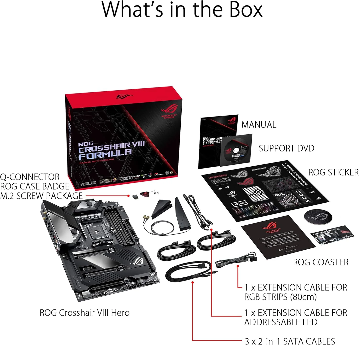 مادربرد ایسوس ROG X570 Crosshair VIII Formula AM4 Zen 3 Ryzen 5000 و Ryzen نسل سوم ATX با PCIe 4.0، WiFi 6 (802.11Ax) داخلی، LAN 5 گیگابیت بر ثانیه