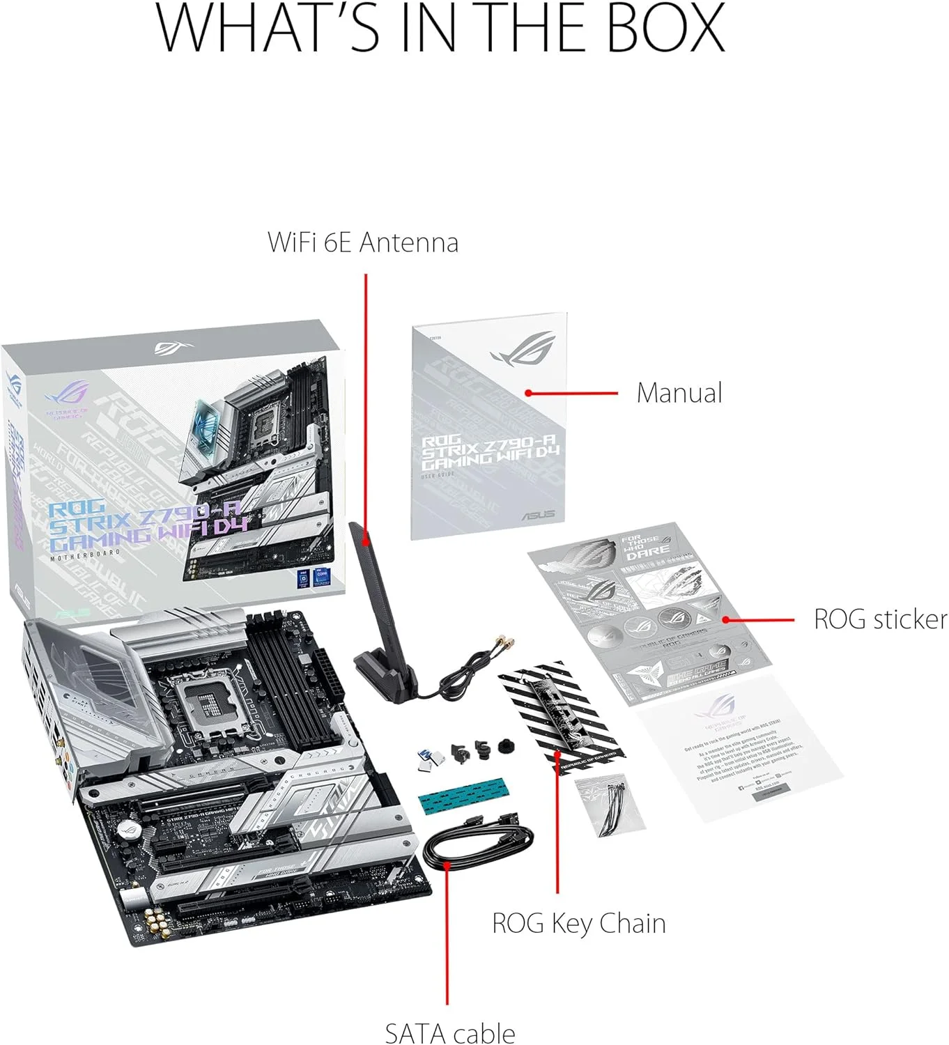 مادربرد گیمینگ ASUS ROG Strix Z790-A Gaming WiFi D4 LGA1700 (نسل 13 و 12 اینتل) ATX (مراحل قدرت 16+1، DDR4، 4 اسلات M.2، PCIe® 5.0، WiFi 6E، USB 3.2 Gen 2x2 Type-C® با PD 3.0 تا 30 وات)