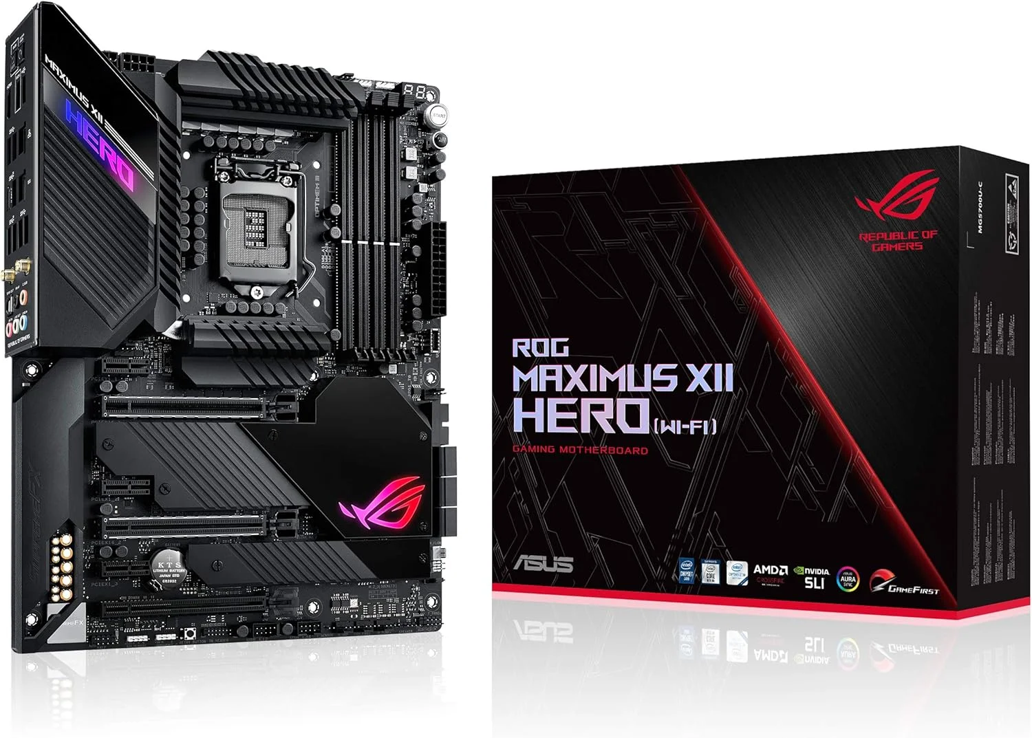 مادربرد ایسوس ROG MAXIMUS XII HERO WI-FI (INTEL Z490) (WI-FI) LGA 1200 (نسل دهم اینتل)