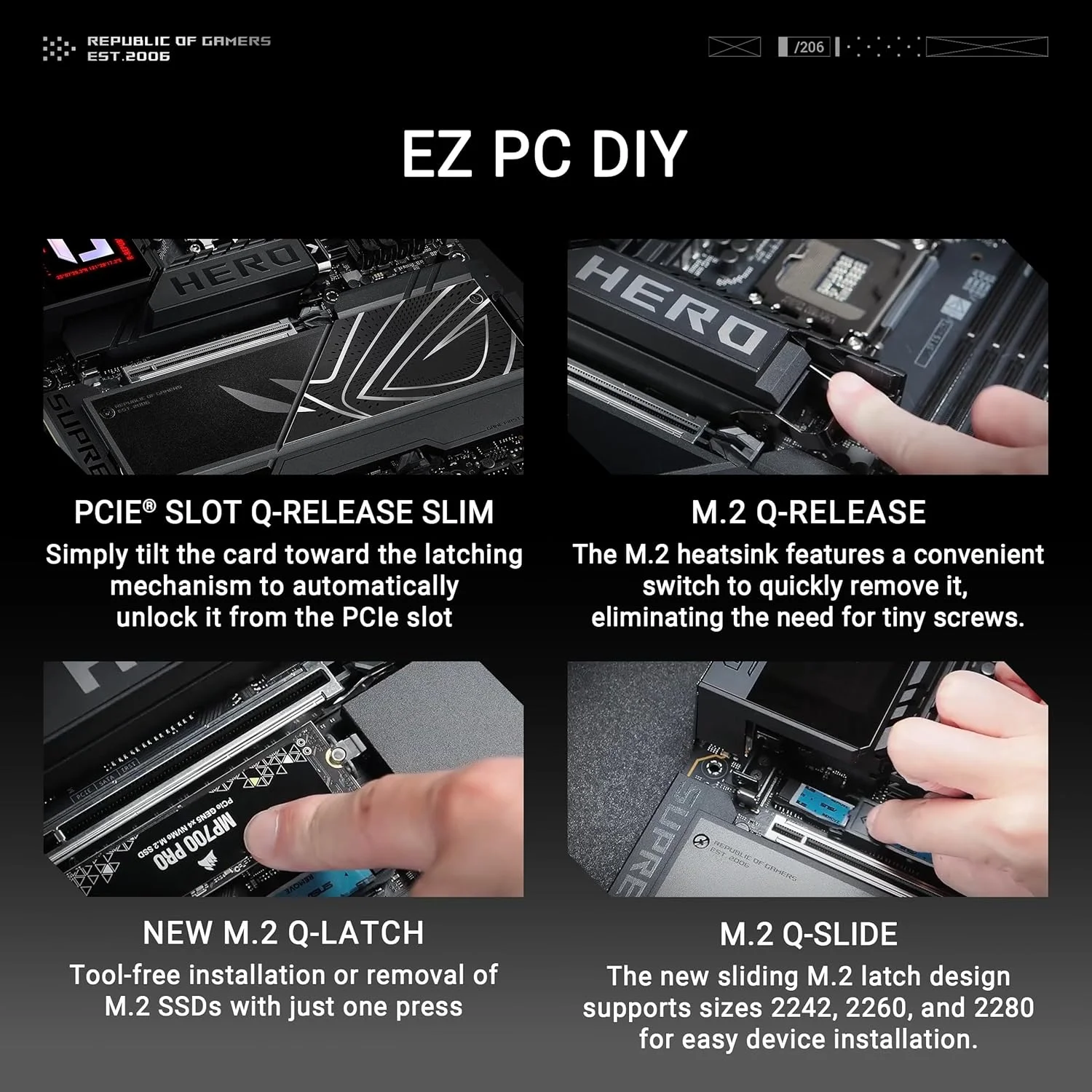 مادربرد ASUS ROG Maximus Z890 Hero Intel Z890 LGA 1851 ATX: مجهز به هوش مصنوعی پیشرفته، 22+2+1+2 فاز، DDR5، WIFI 7، 3X PCIe 5.0 M.2، Thunderbolt 4، USB Type-C، اورکلاک هوش مصنوعی - مشکی