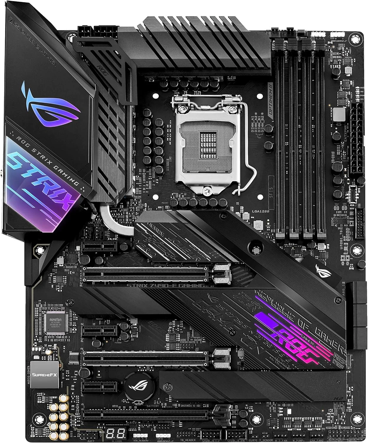 مادربرد گیمینگ ایسوس ROG Strix Z490-E Gaming Z490 با WiFi 6، LGA 1200 (نسل دهم اینتل)، ATX، 14+2 Power Stages، DDR4 4600، اترنت 2.5 گیگابیتی اینتل