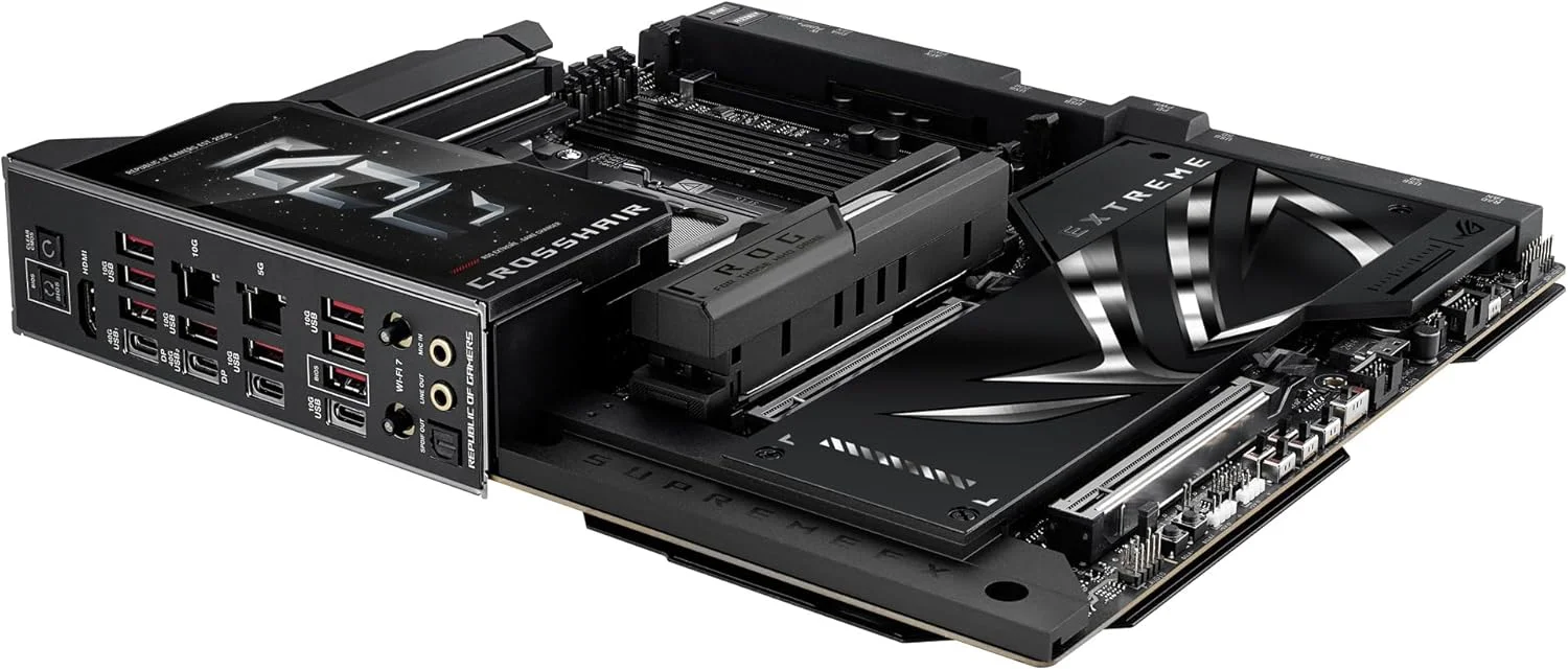 مادربرد گیمینگ ایسوس ROG Crosshair X870E Extreme سوکت AMD AM5 (Ryzen 9000، E-ATX، 3X PCIe 5.0، 2x PCIe 4.0، حافظه DDR 5، WiFi 7، اورکلاک هوش مصنوعی، PCIe Q Release، Aura Sync)