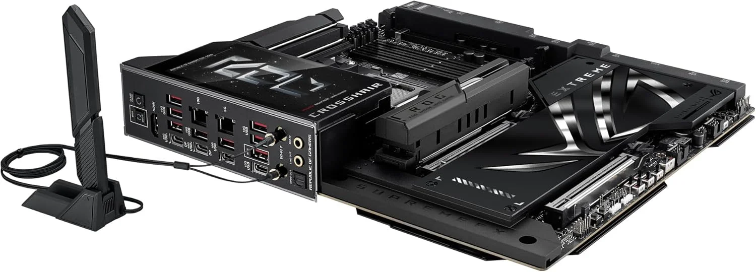 مادربرد گیمینگ ایسوس ROG Crosshair X870E Extreme سوکت AMD AM5 (Ryzen 9000، E-ATX، 3X PCIe 5.0، 2x PCIe 4.0، حافظه DDR 5، WiFi 7، اورکلاک هوش مصنوعی، PCIe Q Release، Aura Sync)