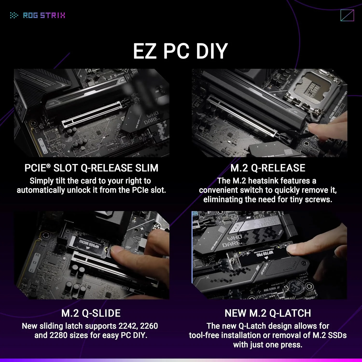 مادربرد ASUS ROG Strix Z890-H Gaming WiFi Z890 LGA 1851 ATX، آماده برای پردازنده های Intel® Core™ Ultra Series 2، دارای هوش مصنوعی پیشرفته، 16+2+1+2 فاز، DDR5، شبکه 5Gb LAN، WiFi 7، 4X M.2، PCIe 5.0، USB Type-C®، اورکلاک هوش مصنوعی