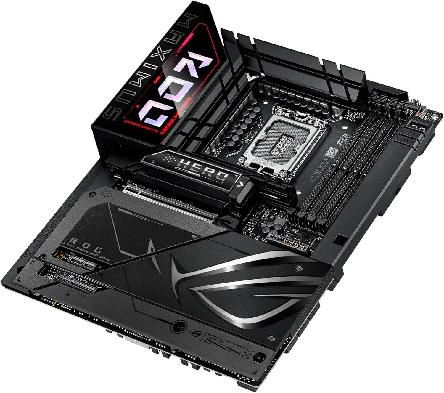 مادربرد ایسوس ROG Maximus Z890 Hero BTF Z890 LGA 1851 ATX، طراحی کانکتور مخفی، آماده برای هوش مصنوعی پیشرفته، 22+1+2 مرحله، DDR5، WiFi 7، LAN 2.5G، 6X M.2، PCIe 5.0، Thunderbolt 4، USB Type-C، هوش مصنوعی