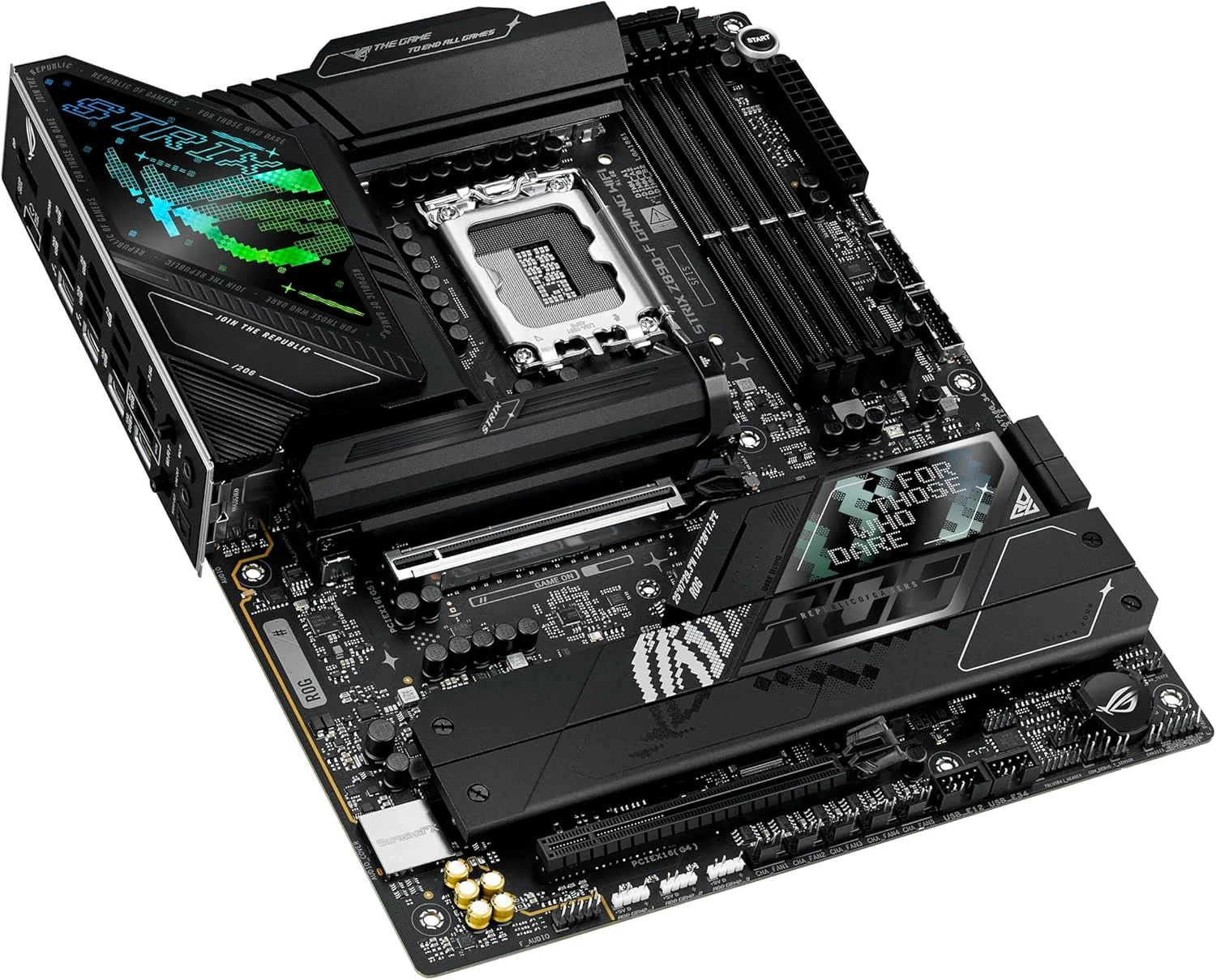 مادربرد ASUS ROG Strix Z890-F Gaming WiFi Intel® Z890 LGA 1851 ATX، آماده برای هوش مصنوعی پیشرفته، 16+2+1+2 مرحله، DDR5، WiFi 7، 5X M.2، Thunderbolt™ 4، USB Type-C®، اورکلاک هوش مصنوعی، خنک کننده و شبکه