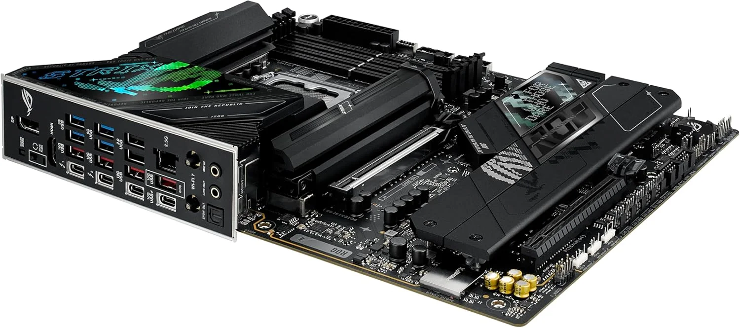 مادربرد ASUS ROG Strix Z890-F Gaming WiFi Intel® Z890 LGA 1851 ATX، آماده برای هوش مصنوعی پیشرفته، 16+2+1+2 مرحله، DDR5، WiFi 7، 5X M.2، Thunderbolt™ 4، USB Type-C®، اورکلاک هوش مصنوعی، خنک کننده و شبکه