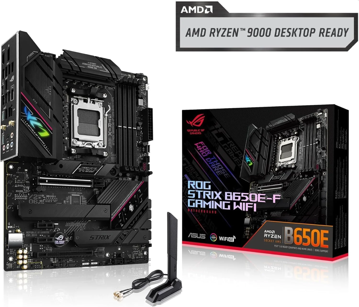 مادربرد گیمینگ ایسوس ROG Strix B650E-F WiFi – سوکت AMD AM5، چیپست B650E، USB 3.2 Gen 2
