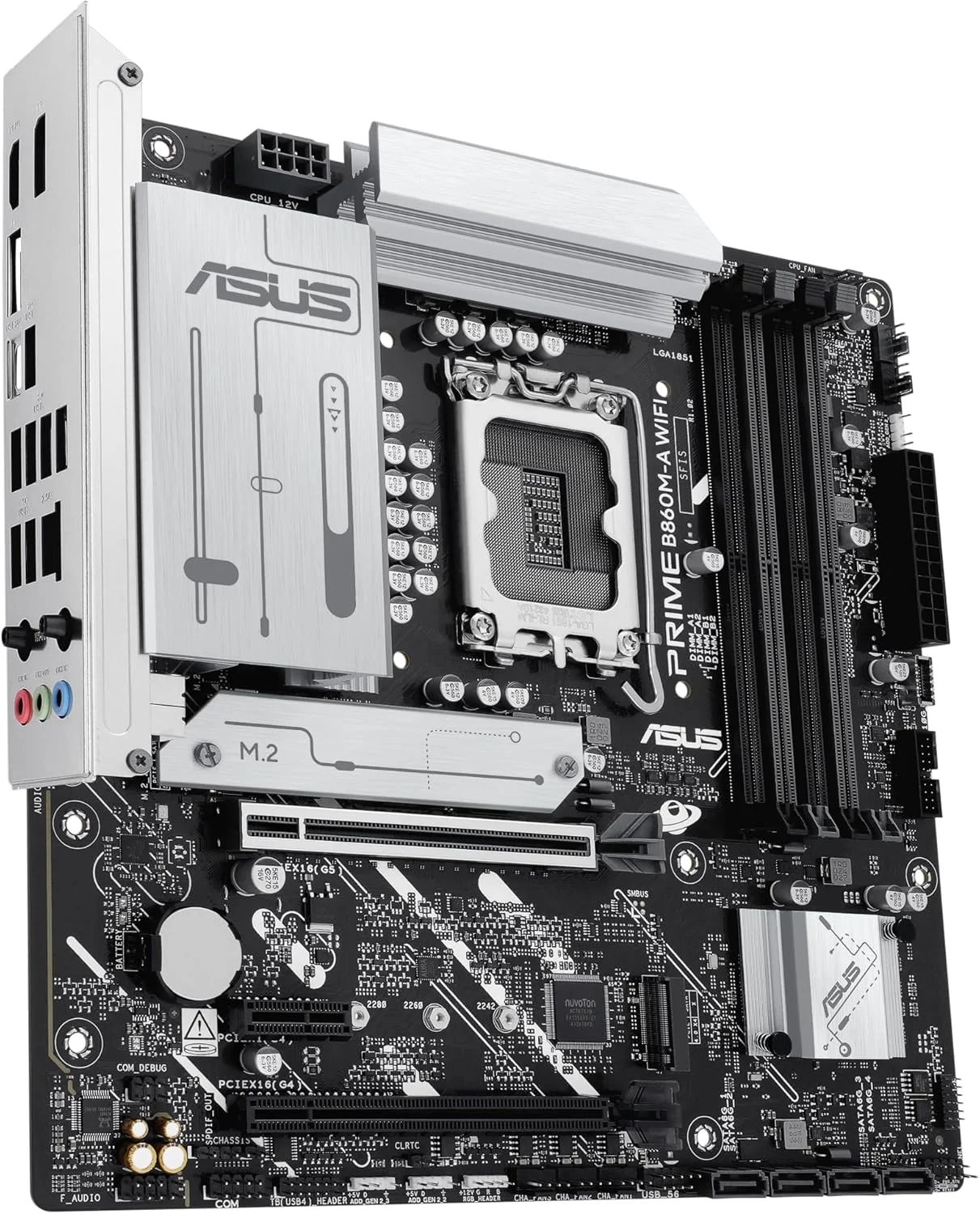 مادربرد ایسوس پرایم B860M-A WiFi-CSM با پشتیبانی از DDR5، PCIe 5.0، دو اسلات M.2، Wi-Fi 6E، اترنت 2.5 گیگابیتی، USB Type-C، DisplayPort، HDMI™ و هیت سینک M.2 برای عملکرد بهینه