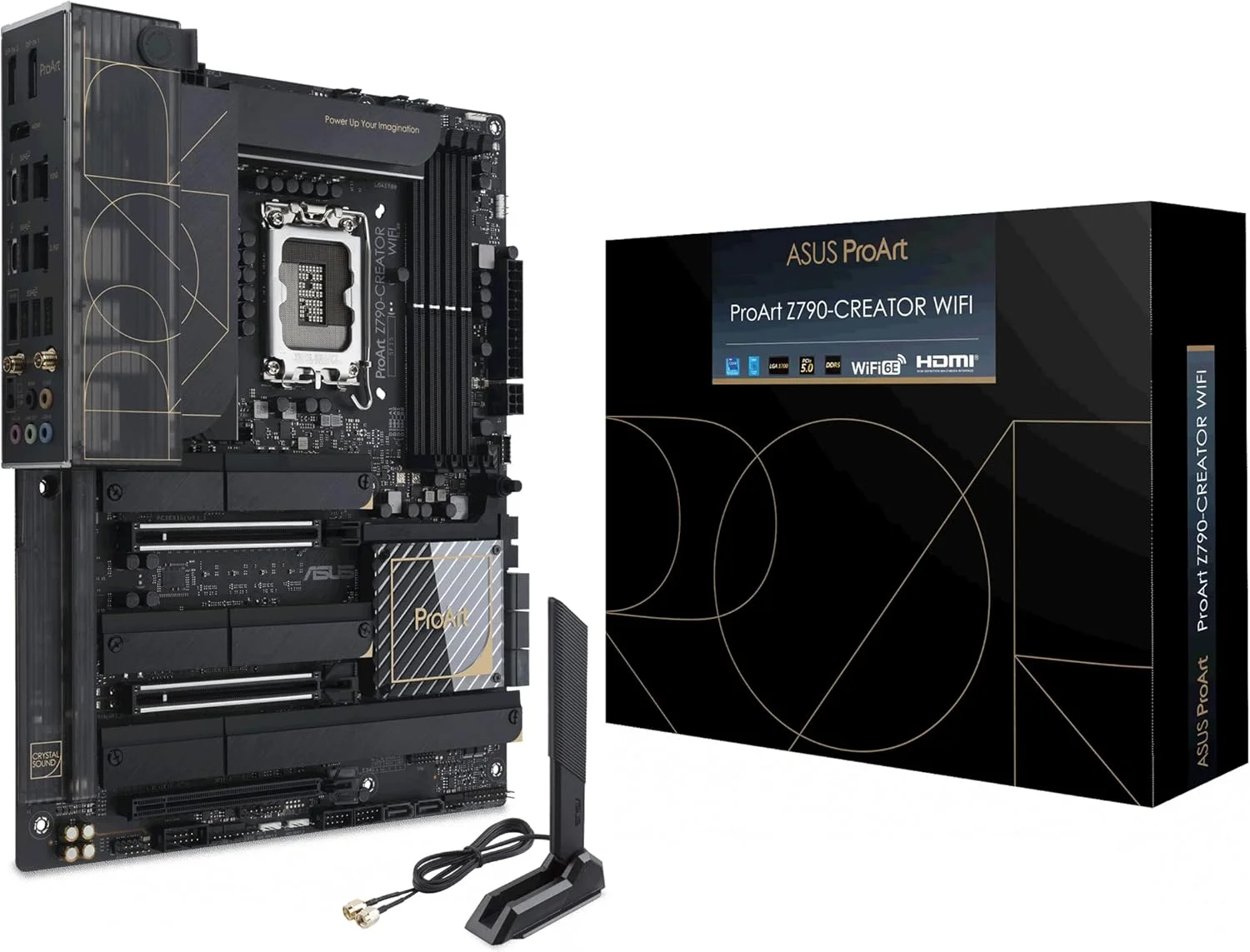 مادربرد ASUS ProArt Z790-Creator WiFi 6E LGA 1700 (نسل 12 و 13 اینتل) ATX برای تولید محتوا (PCIe 5.0، DDR5، 2x Thunderbolt™ 4، LAN 10G و 2.5G، 4xM.2/NVMe SSD، پنل جلویی USB 3.2 Gen2x2 Type-C)