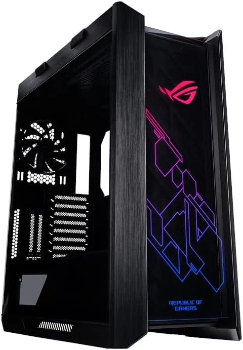 کیس کامپیوتر میان برج Asus ROG Strix Helios GX601 RGB برای مادربردهای تا EATX با پنل جلویی USB 3.1، شیشه حرارت دیده دودی، ساختار آلومینیومی و فولادی برس خورده و چهار فن کیس، مشکی کیس کامپیوتر میان برج Asus ROG Strix Helios GX601 RGB برای مادربردهای تا EATX با پنل جلویی USB 3.1، شیشه حرارت دیده دودی، ساختار آلومینیومی و فولادی برس خورده و چهار فن کیس، مشکی