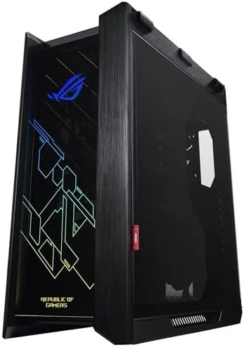 کیس کامپیوتر میان برج Asus ROG Strix Helios GX601 RGB برای مادربردهای تا EATX با پنل جلویی USB 3.1، شیشه حرارت دیده دودی، ساختار آلومینیومی و فولادی برس خورده و چهار فن کیس، مشکی کیس کامپیوتر میان برج Asus ROG Strix Helios GX601 RGB برای مادربردهای تا EATX با پنل جلویی USB 3.1، شیشه حرارت دیده دودی، ساختار آلومینیومی و فولادی برس خورده و چهار فن کیس، مشکی