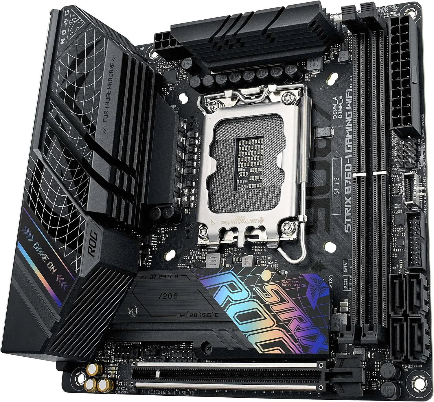 مادربرد ایسوس ROG STRIX B760I GAMING WIFI، خانواده پردازنده Intel، سوکت پردازنده LGA1700، اسلات حافظه DDR5 DIMM، 2 اسلات حافظه، رابط هارد دیسک پشتیبانی شده SATA M.2، تعداد SATA مادربرد ایسوس ROG STRIX B760I GAMING WIFI، خانواده پردازنده Intel، سوکت پردازنده LGA1700، اسلات حافظه DDR5 DIMM، 2 اسلات حافظه، رابط هارد دیسک پشتیبانی شده SATA M.2، تعداد SATA