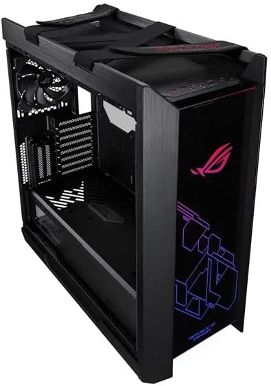 کیس کامپیوتر میان برج Asus ROG Strix Helios GX601 RGB برای مادربردهای تا EATX با پنل جلویی USB 3.1، شیشه حرارت دیده دودی، ساختار آلومینیومی و فولادی برس خورده و چهار فن کیس، مشکی کیس کامپیوتر میان برج Asus ROG Strix Helios GX601 RGB برای مادربردهای تا EATX با پنل جلویی USB 3.1، شیشه حرارت دیده دودی، ساختار آلومینیومی و فولادی برس خورده و چهار فن کیس، مشکی