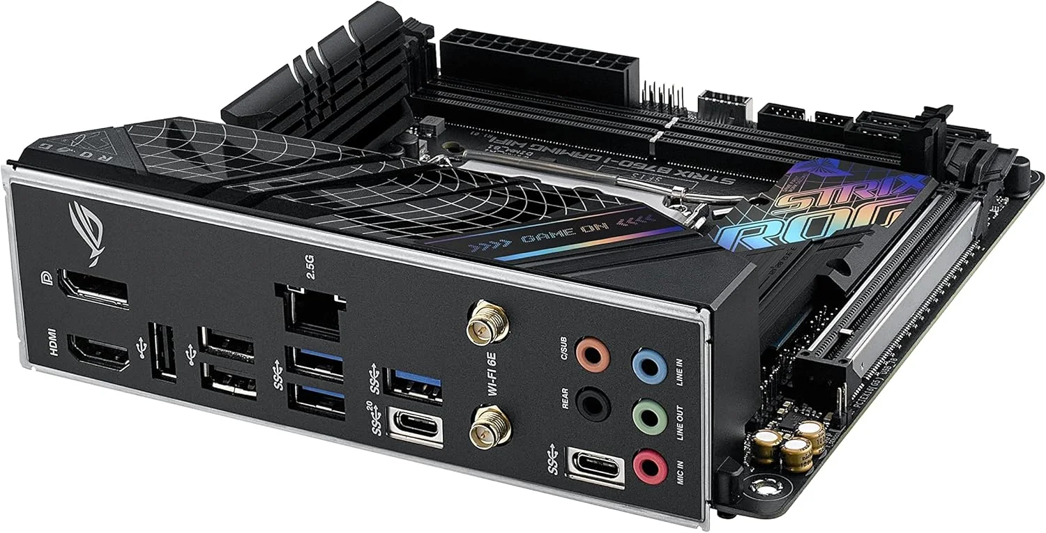 مادربرد ایسوس ROG STRIX B760I GAMING WIFI، خانواده پردازنده Intel، سوکت پردازنده LGA1700، اسلات حافظه DDR5 DIMM، 2 اسلات حافظه، رابط هارد دیسک پشتیبانی شده SATA M.2، تعداد SATA مادربرد ایسوس ROG STRIX B760I GAMING WIFI، خانواده پردازنده Intel، سوکت پردازنده LGA1700، اسلات حافظه DDR5 DIMM، 2 اسلات حافظه، رابط هارد دیسک پشتیبانی شده SATA M.2، تعداد SATA