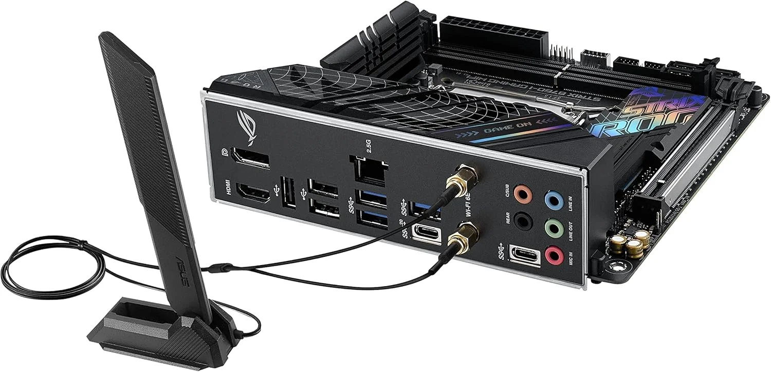 مادربرد ایسوس ROG STRIX B760I GAMING WIFI، خانواده پردازنده Intel، سوکت پردازنده LGA1700، اسلات حافظه DDR5 DIMM، 2 اسلات حافظه، رابط هارد دیسک پشتیبانی شده SATA M.2، تعداد SATA مادربرد ایسوس ROG STRIX B760I GAMING WIFI، خانواده پردازنده Intel، سوکت پردازنده LGA1700، اسلات حافظه DDR5 DIMM، 2 اسلات حافظه، رابط هارد دیسک پشتیبانی شده SATA M.2، تعداد SATA