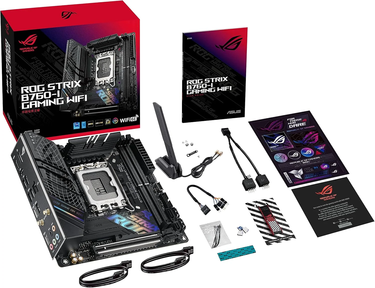 مادربرد ایسوس ROG STRIX B760I GAMING WIFI، خانواده پردازنده Intel، سوکت پردازنده LGA1700، اسلات حافظه DDR5 DIMM، 2 اسلات حافظه، رابط هارد دیسک پشتیبانی شده SATA M.2، تعداد SATA مادربرد ایسوس ROG STRIX B760I GAMING WIFI، خانواده پردازنده Intel، سوکت پردازنده LGA1700، اسلات حافظه DDR5 DIMM، 2 اسلات حافظه، رابط هارد دیسک پشتیبانی شده SATA M.2، تعداد SATA