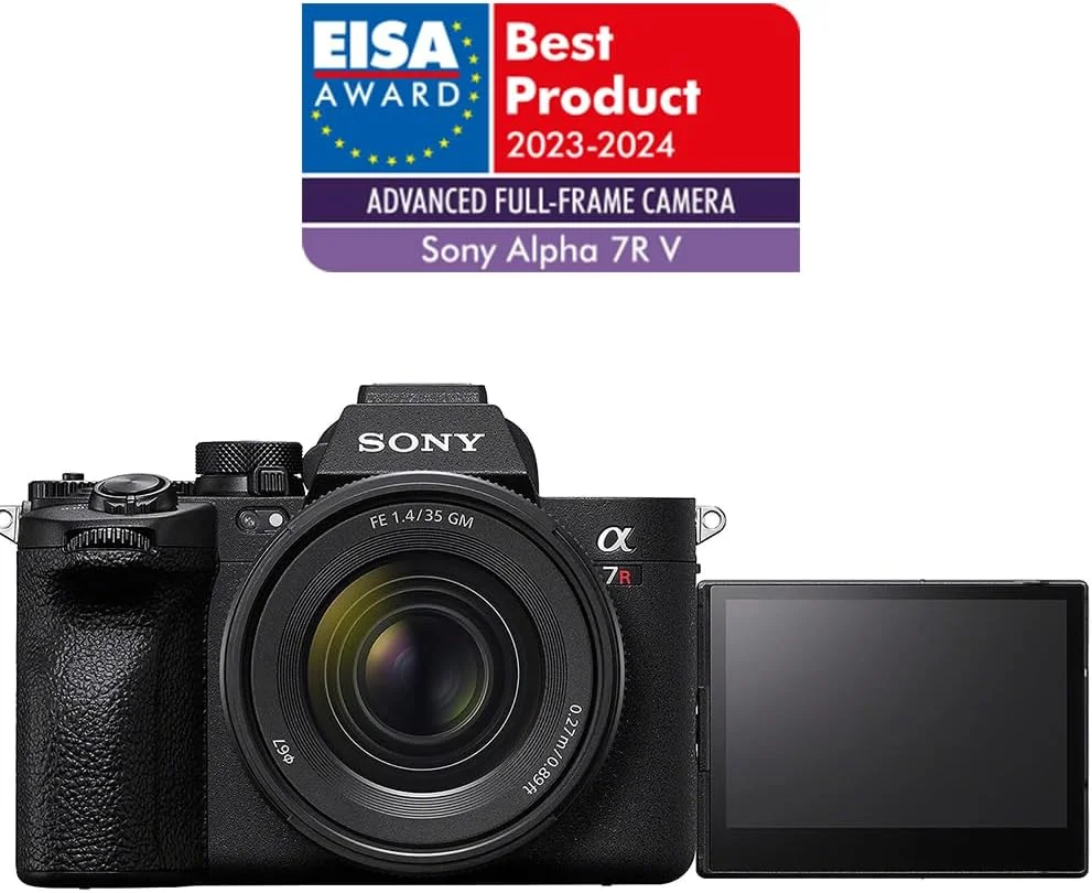 دوربین بدون آینه فول فریم Sony Alpha 7R V با سنسور 61.0 مگاپیکسلی Exmor R CMOS با نور پس زمینه، مشکی