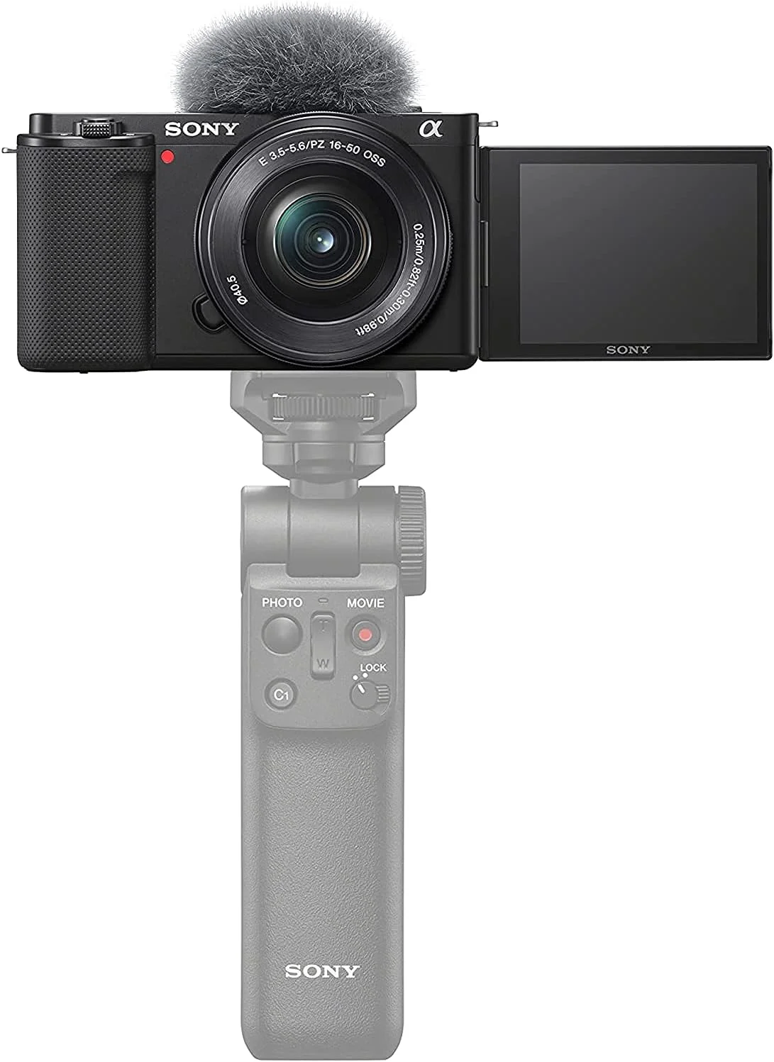دوربین دیجیتال ولاگ Sony Alpha ZV-E10L با لنز قابل تعویض 16-50 میلیمتری و گریپ بیسیم سونی با کنترل از راه دور و قابلیت سهپایه، 24.2 مگاپیکسل، مشکی دوربین دیجیتال ولاگ Sony Alpha ZV-E10L با لنز قابل تعویض 16-50 میلیمتری و گریپ بیسیم سونی با کنترل از راه دور و قابلیت سهپایه، 24.2 مگاپیکسل، مشکی